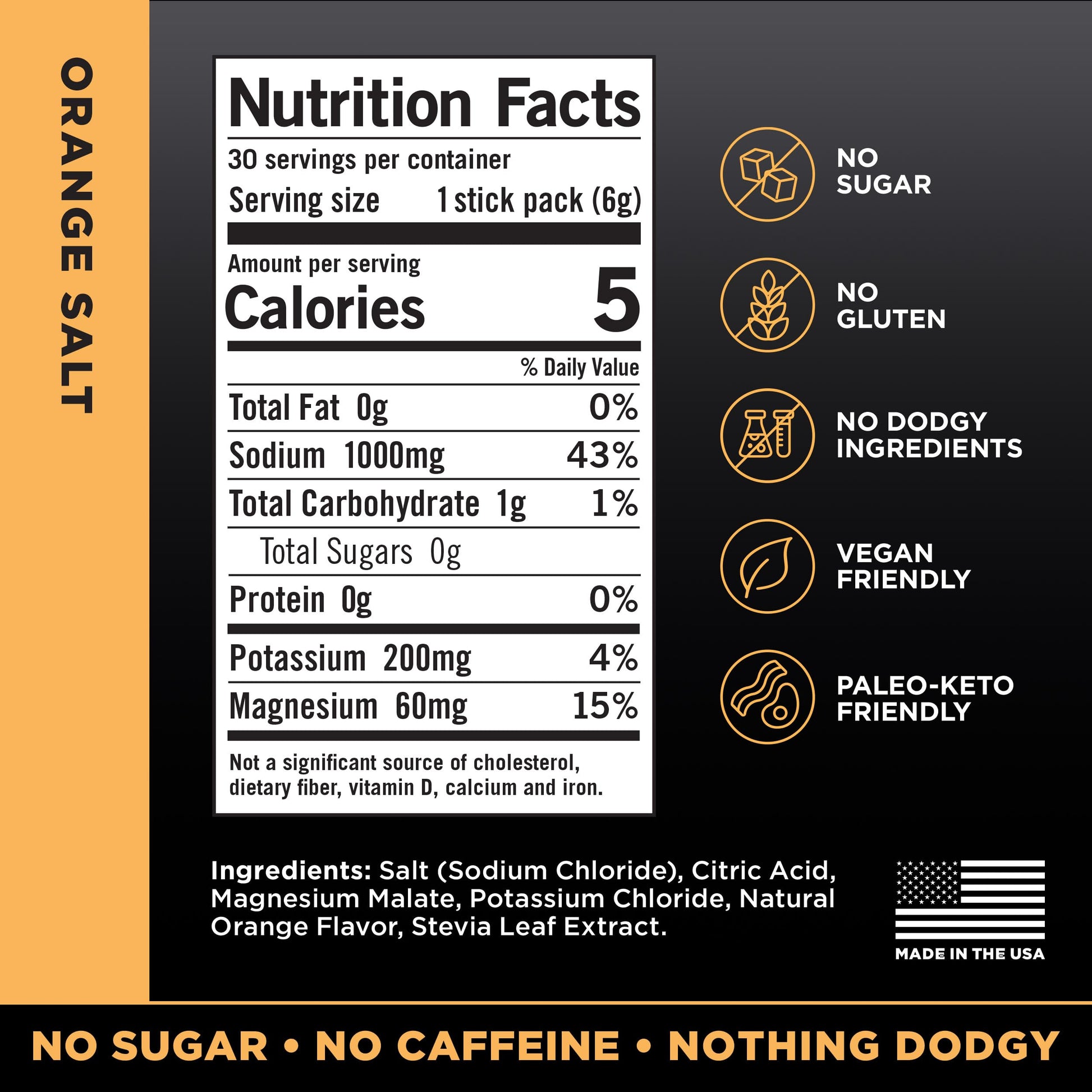 LMNT Zero Sugar Electrolytes - Orange Salt | Drink Mix | 30-Count Drink LMNT buy supplements canada