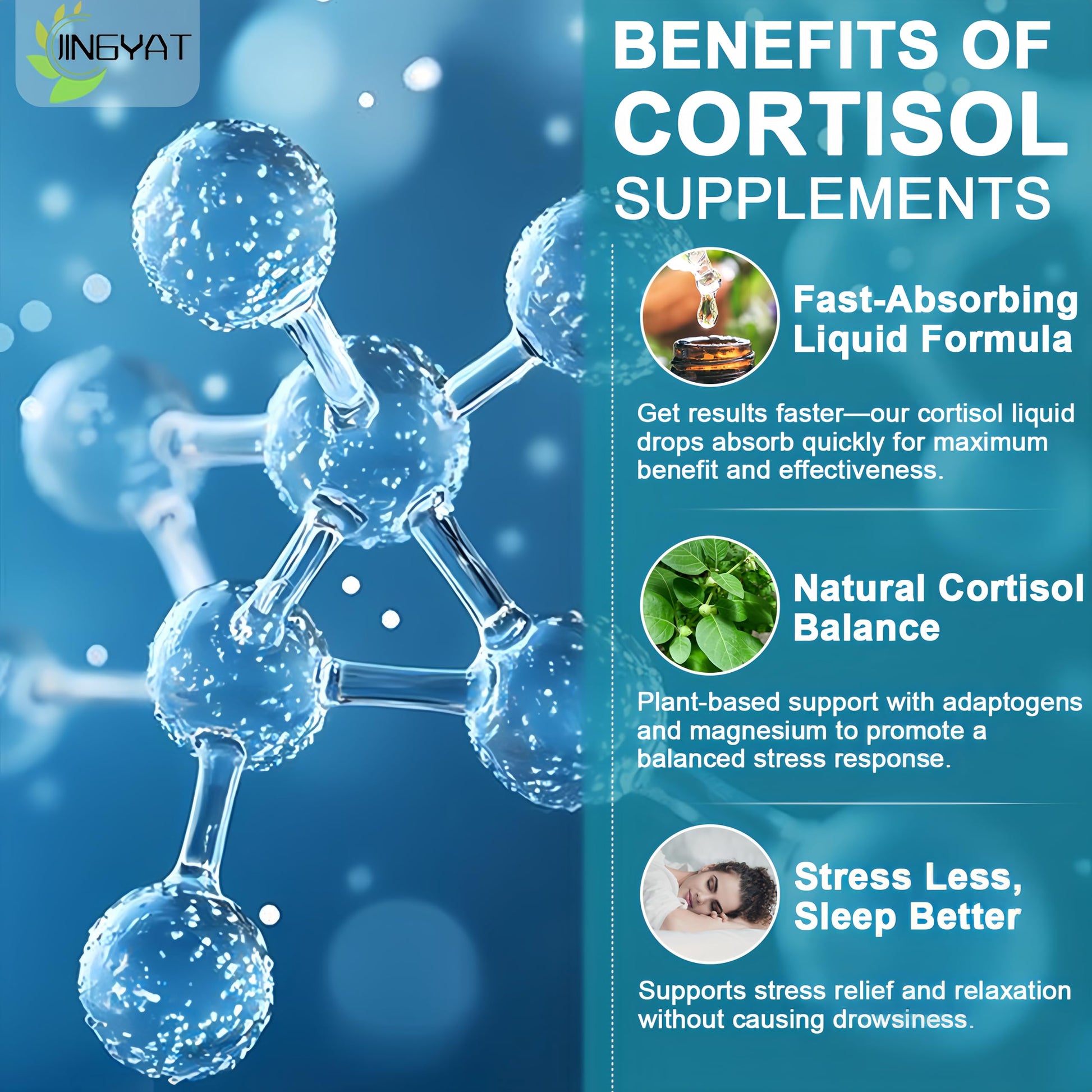 Cortisol Supplements for Women,19-in-1 Cortisol Supplement Liquid Drops w/Magnesium,L-Theanine,Ashwagandha,Omega-3, High Absorption Hormone Balanced for Women Drops - Sleep Focus Mood, Non-GMO JINGYAT buy supplements canada