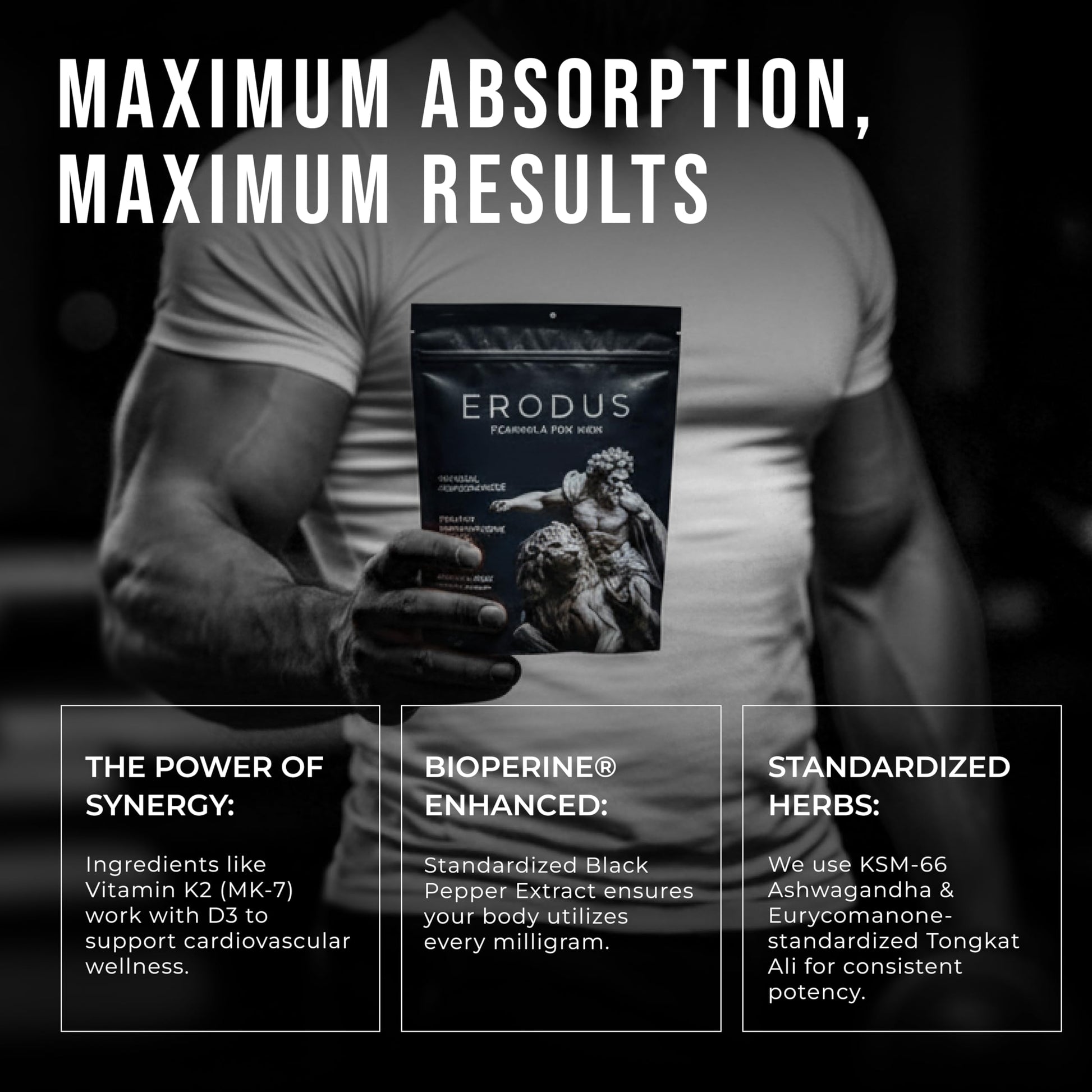 ERODUS Formula for Men - Advanced Testosterone Support Powder - Energy & Gym Supplement for Men - Supports Healthy Testosterone Levels & Physical Performance - with Ashwagandha (30 Day Supply) ERODUS buy supplements canada
