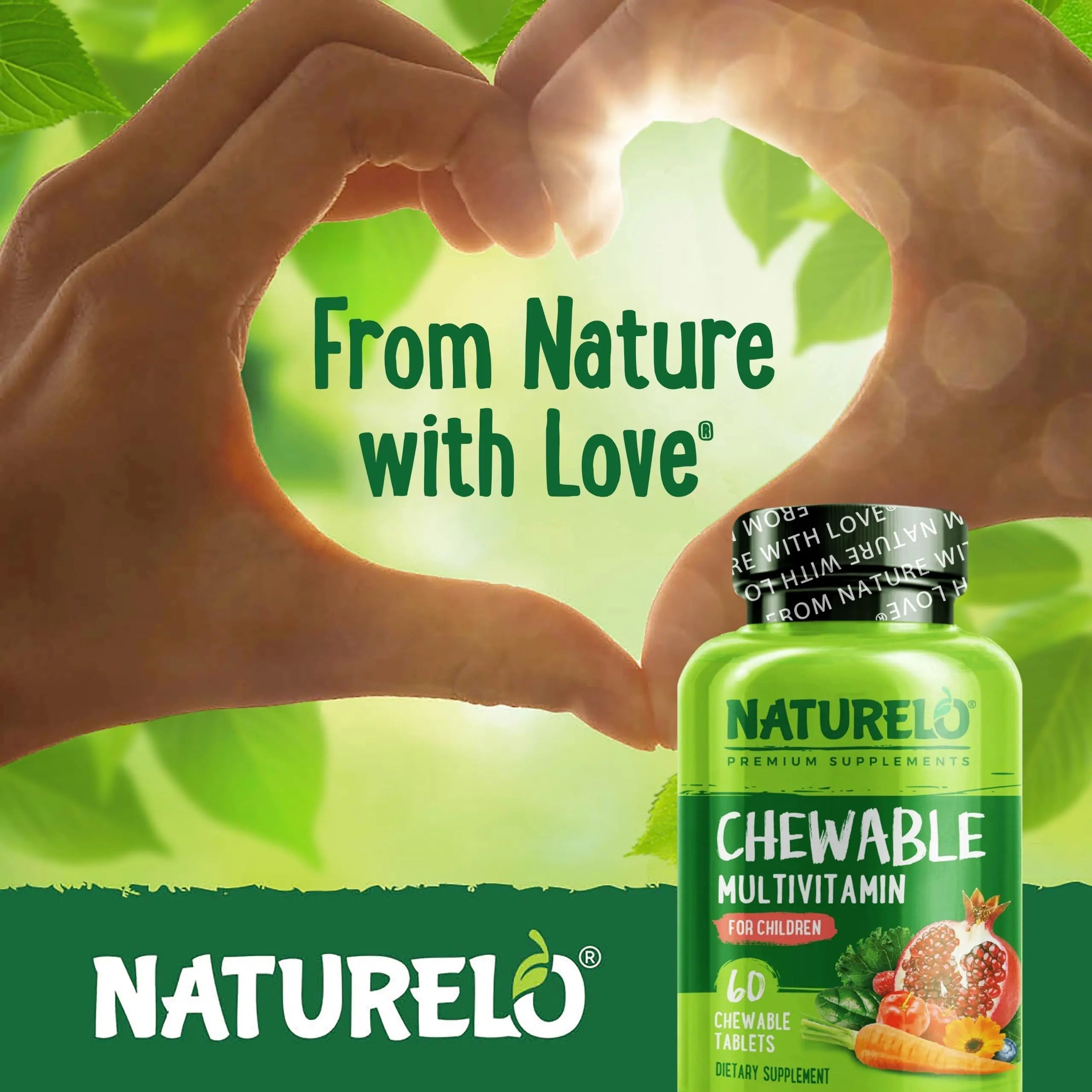 NATURELO Chewable Vitamin for Kids Multivitamin with Whole Food Organic Fruit Blend - 60 Tablets for Children NATURELO buy supplements canada