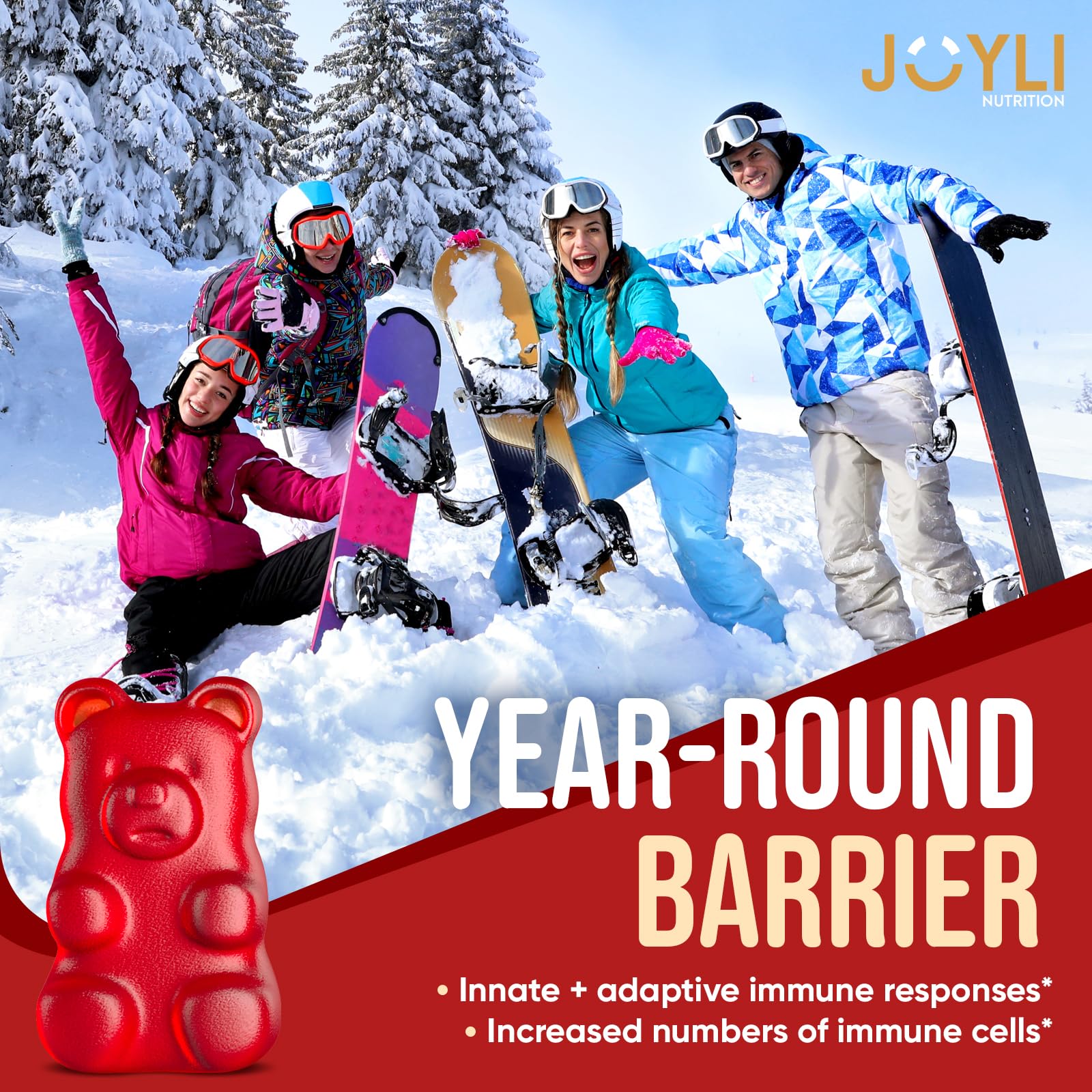JOYLI Quercetin Gummies - Quercetin with Bromelain Zinc Vitamin C & Vitamin D3 - Quercetin Supplement 500MG for Immune System & Allergy - Quercetin for Kids and Adults - 60 Quercetin Chewable JOYLI Nutrition buy supplements canada