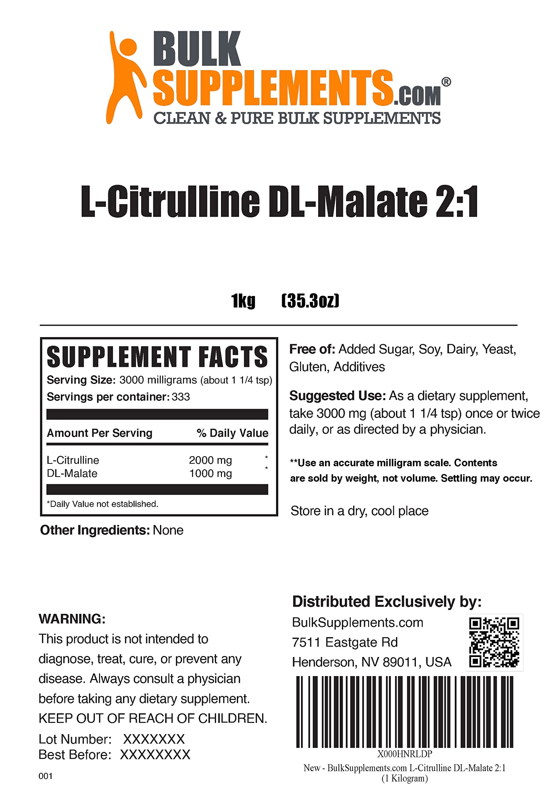 BULKSUPPLEMENTS.COM Beta Alanine Powder 1KG, with Creatine Monohydrate Powder BULKSUPPLEMENTS.COM buy supplements canada