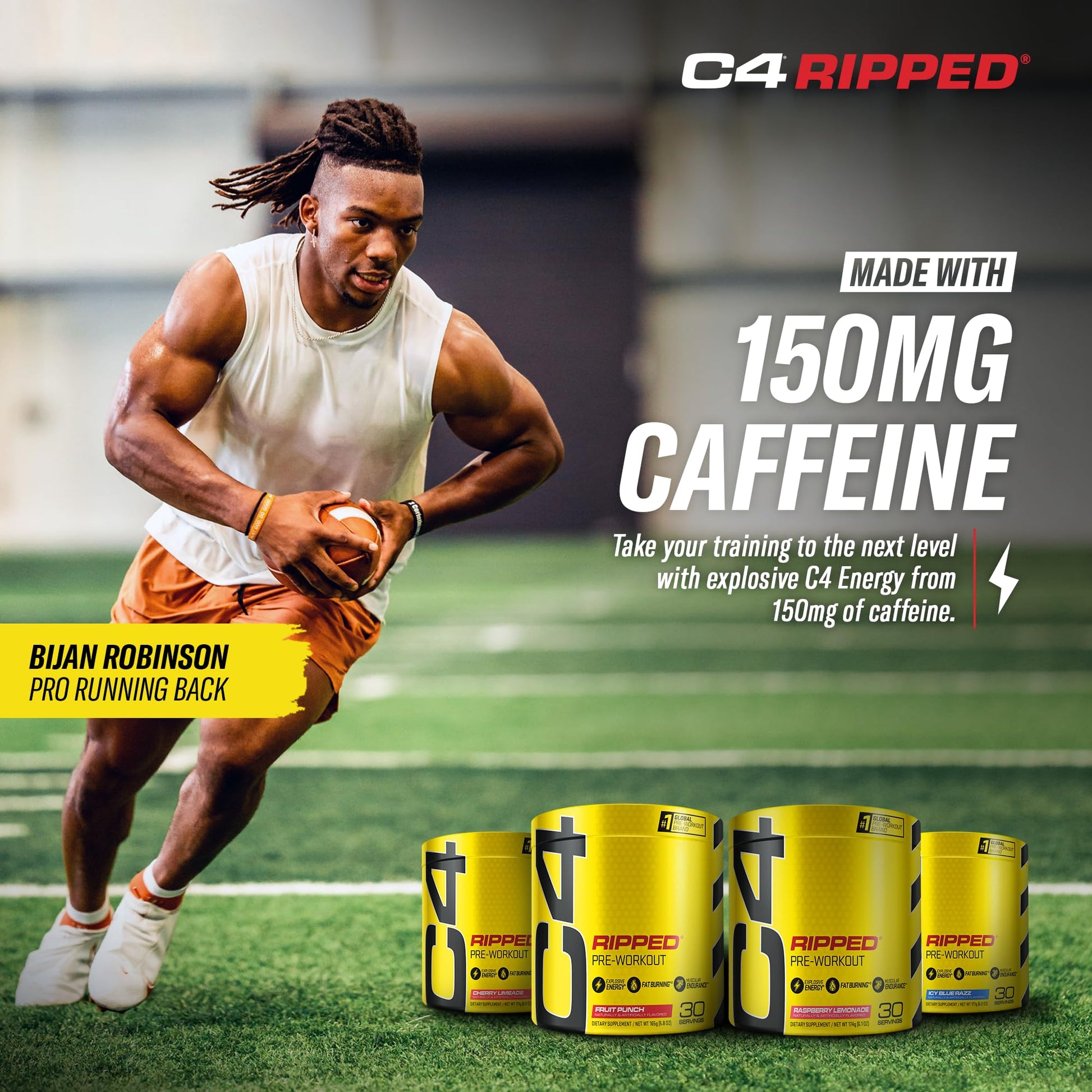 Cellucor C4 Ripped Pre Workout Powder Raspberry Lemonade | Creatine Free + Sugar Free Cellucor buy supplements canada