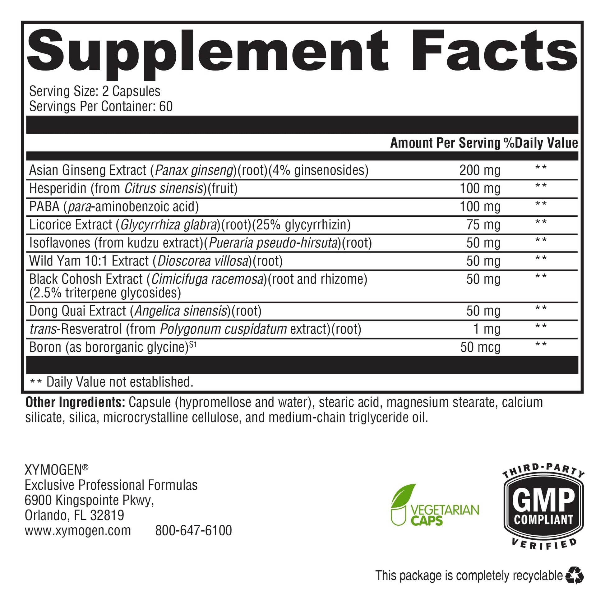 XYMOGEN Medcaps Menopause - Menopause Supplements for Women - Made with Dong Quai, Isoflavones, Ginseng Extract, Licorice Root + Black Cohosh - Gluten Free (120 Capsules) XYMOGEN buy supplements canada