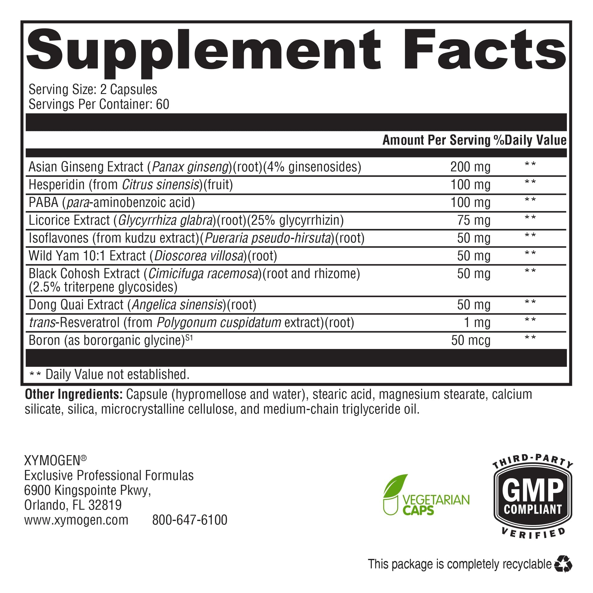 XYMOGEN Medcaps Menopause - Menopause Supplements for Women - Made with Dong Quai, Isoflavones, Ginseng Extract, Licorice Root + Black Cohosh - Gluten Free (120 Capsules) XYMOGEN buy supplements canada