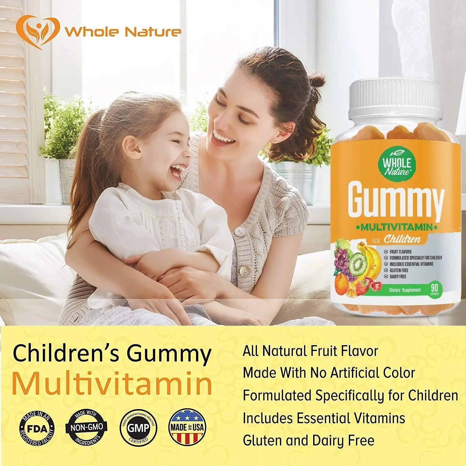 Whole Nature Kids Gummy Multivitamin - Complete Daily Essentials Childrens Vitamins and Minerals for Overall Wellness, 90 Gummies Whole Nature buy supplements canada