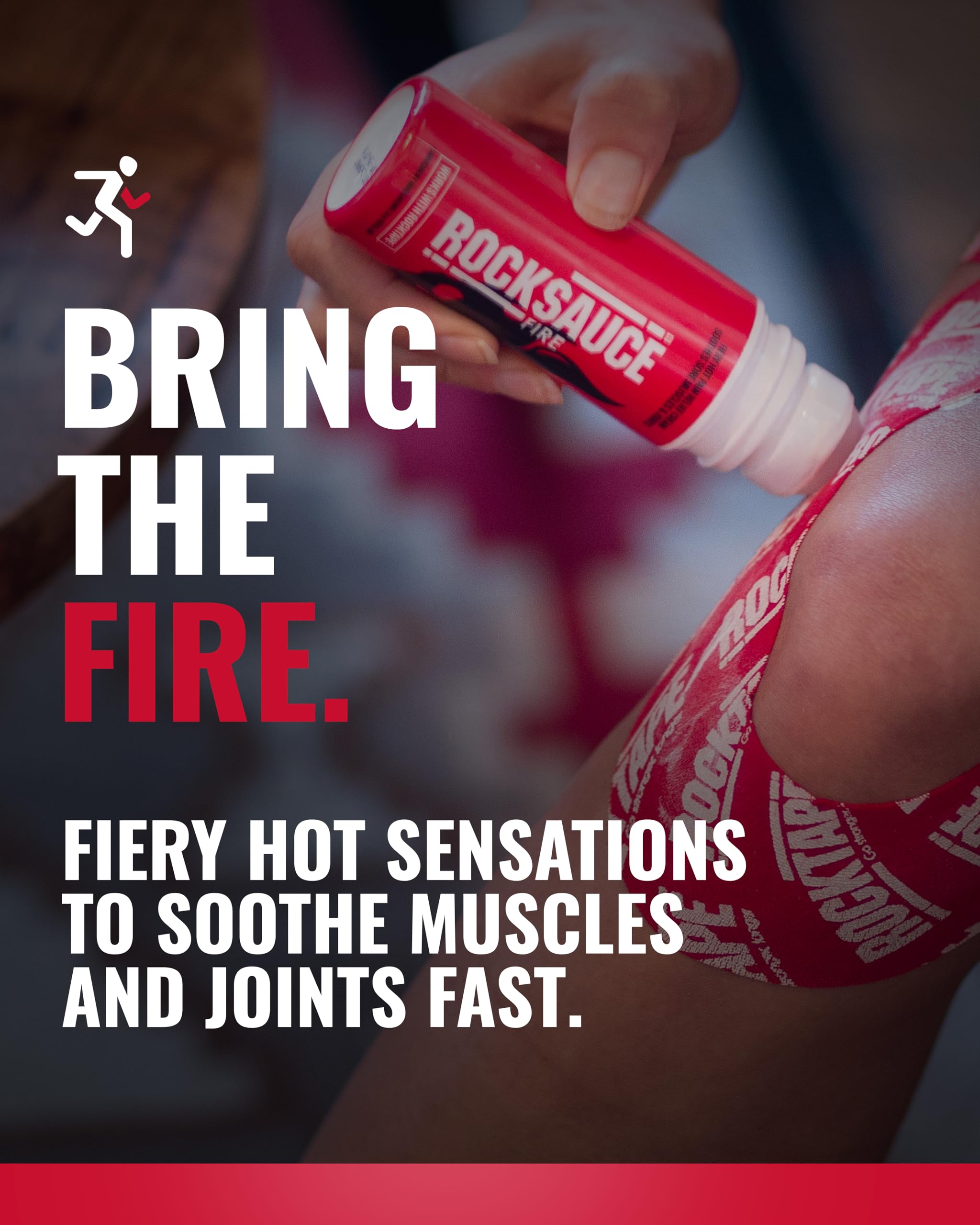 RockSauce Fire, 3 oz Roll-On - Easy to use Pain Relief Cream - Capsaicin & Menthol Formula Relieves Muscle & Joint Pain - Works w/ RockTape - No-Mess Applicator - Dye-Free, Won't Stain Clothes RockTape buy supplements canada