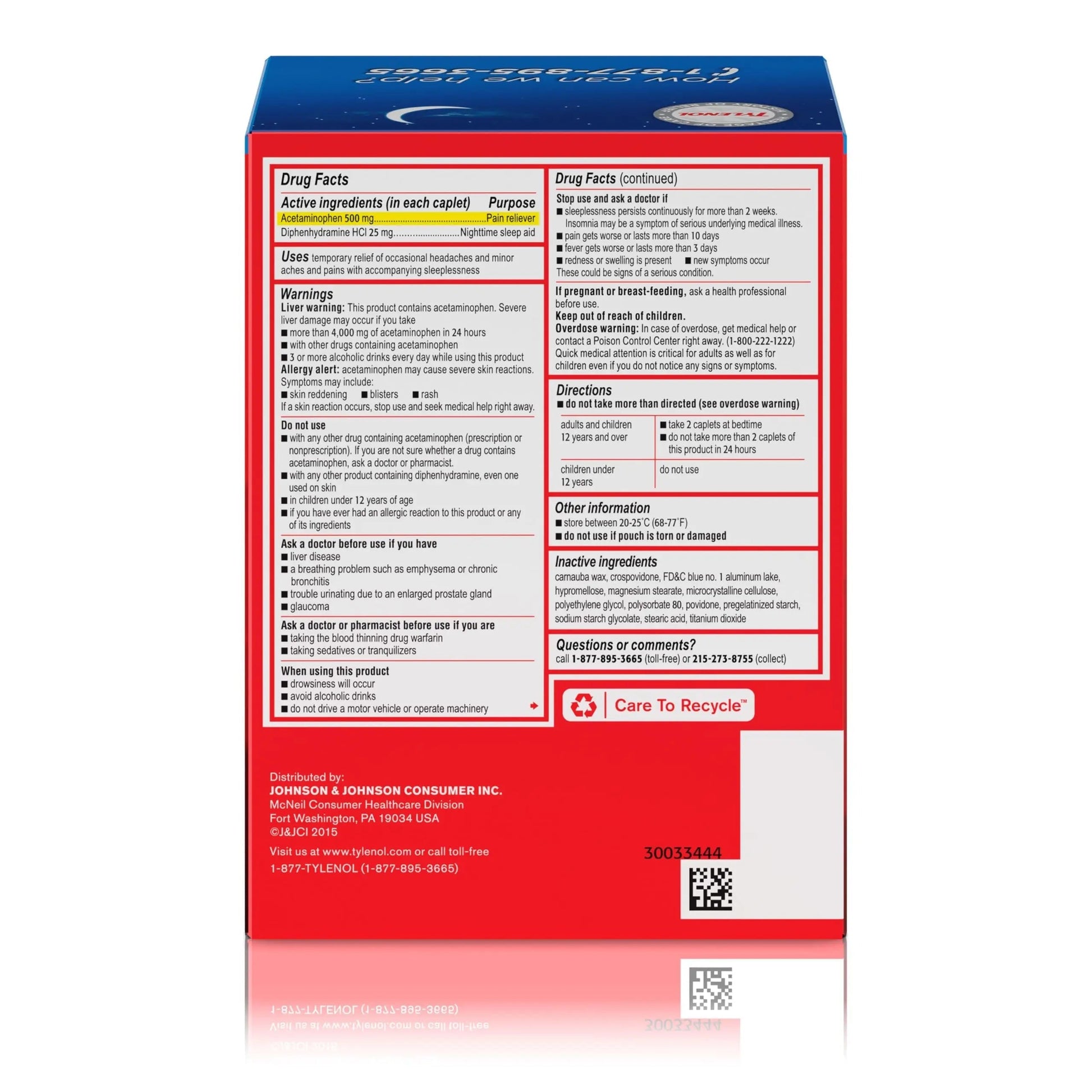 Tylenol PM Extra Strength Nighttime Pain Reliever Sleep Aid Caplets with Acetaminophen & Diphenhydramine HCl, Relief for Nighttime Aches & Pains, Travel Size, 50 Packs of 2 Caplets Tylenol buy supplements canada