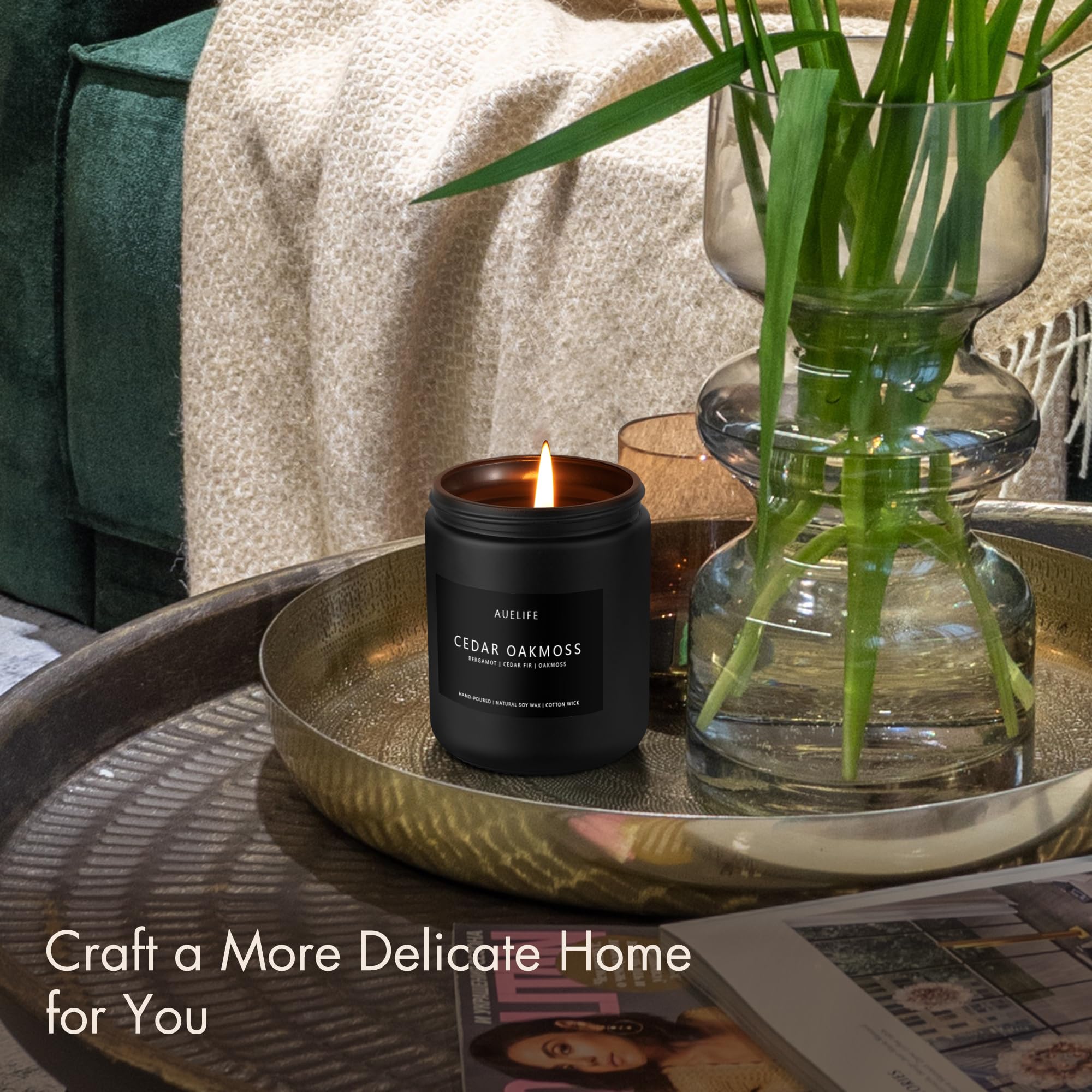 Scented Candles Set | Men Candles Set, Candles for Men Scented Candles for Home - 4 Pack Candles Scents Auelife buy supplements canada