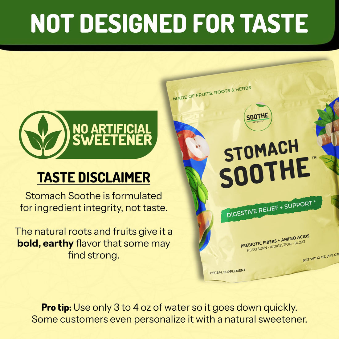 Stomach Soothe Soothe Naturals Acid Reflux Powder - L Glutamine for Gut Health, Acid Reflux Medicine, Leaky Gut Repair, Gut Lining Repair, Stomach Soothe buy supplements canada