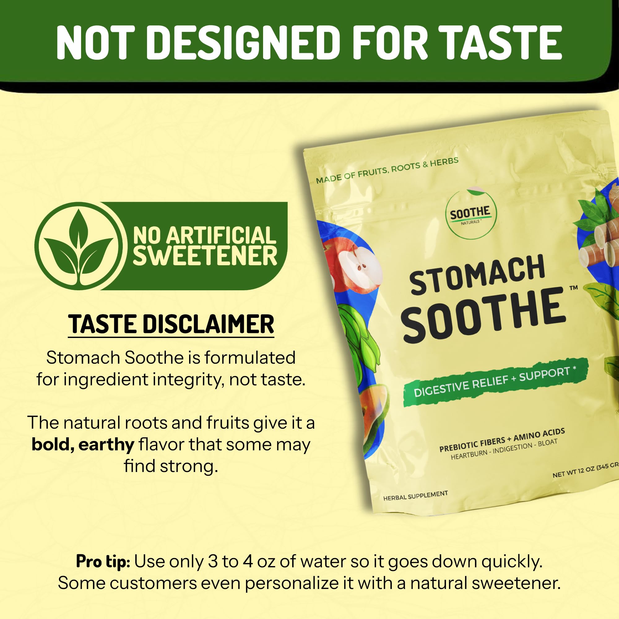 Stomach Soothe Soothe Naturals Acid Reflux Powder - L Glutamine for Gut Health, Acid Reflux Medicine, Leaky Gut Repair, Gut Lining Repair, Stomach Soothe buy supplements canada