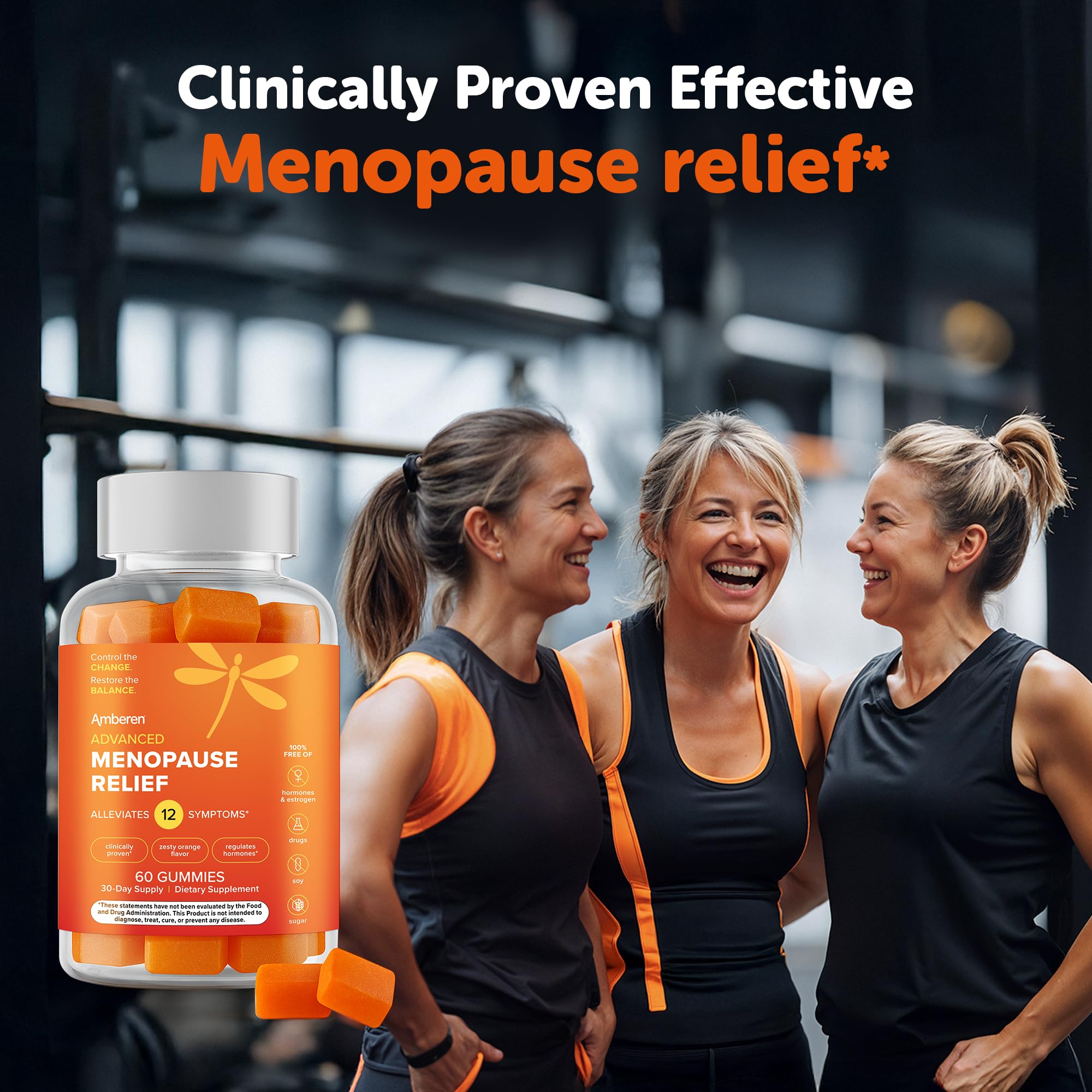 Amberen Menopause Supplement for Women, 60 Gummies, Clinically Proven, Helps Support Hormone Balance, Helps Relieve 12 Menopause Symptoms: Hot Flashes, Night Sweats, Mood Swings and More Amberen buy supplements canada