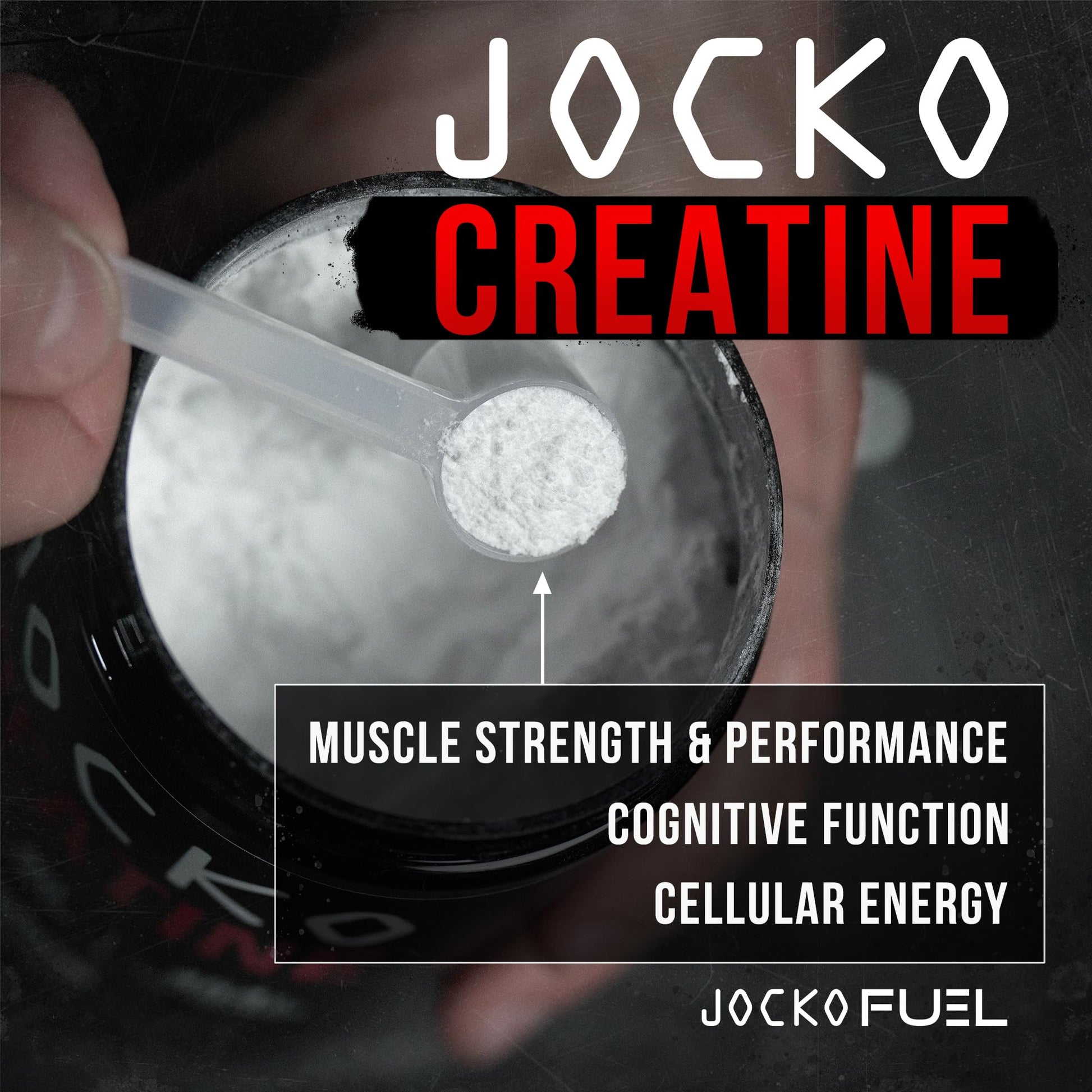 Jocko Fuel Creatine Monohydrate Powder - Creatine for Men & Women, Supplement for Athletic Performance & Muscle Health, 90 Servings 16 oz (Unflavored) (16 OZ JAR) Jocko Fuel buy supplements canada