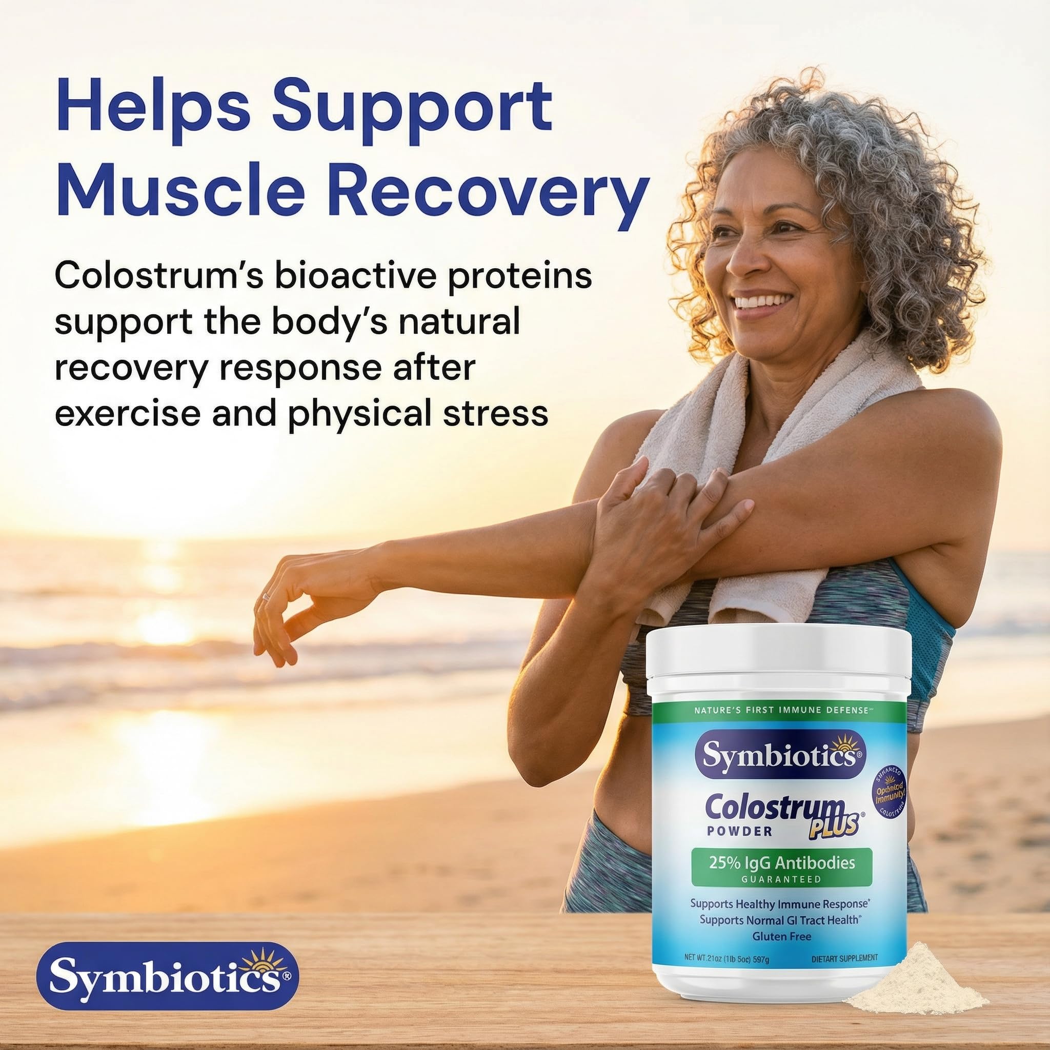 Symbiotics Colostrum Plus Powder 2.25 oz – Immune & Muscle Recovery Support, 25% IgG Immunoglobulins, Gut Health & Training Resilience, Unflavored, Gluten Free - 2.25 oz Symbiotics buy supplements canada
