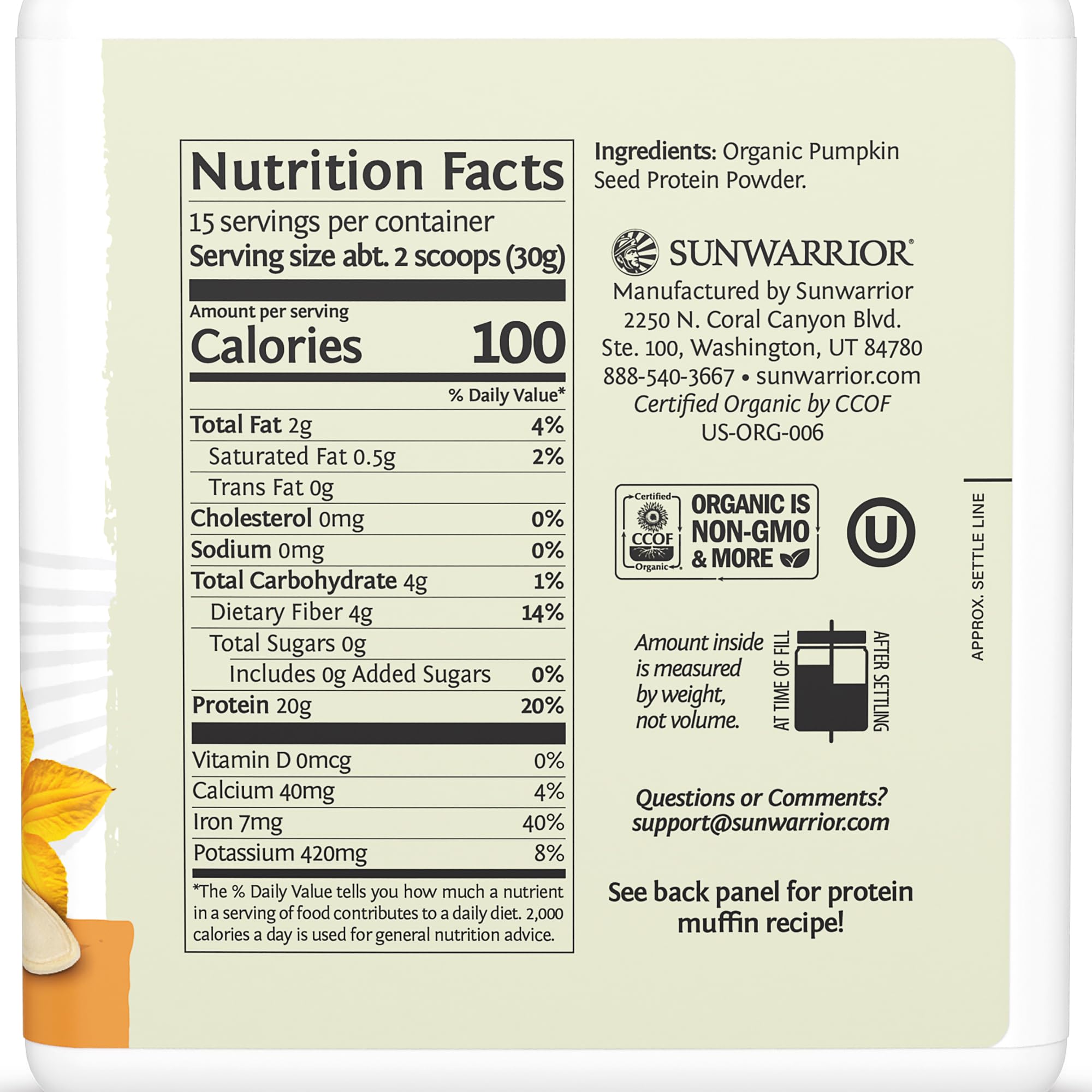 Organic Pumpkin Seed Protein Powder Cold Pressed, Simple Single-Ingredient Superfood Plant-Based, Easy to Digest All 9 Essential Amino Acids Mild Flavor for Smoothies Sunwarrior buy supplements canada