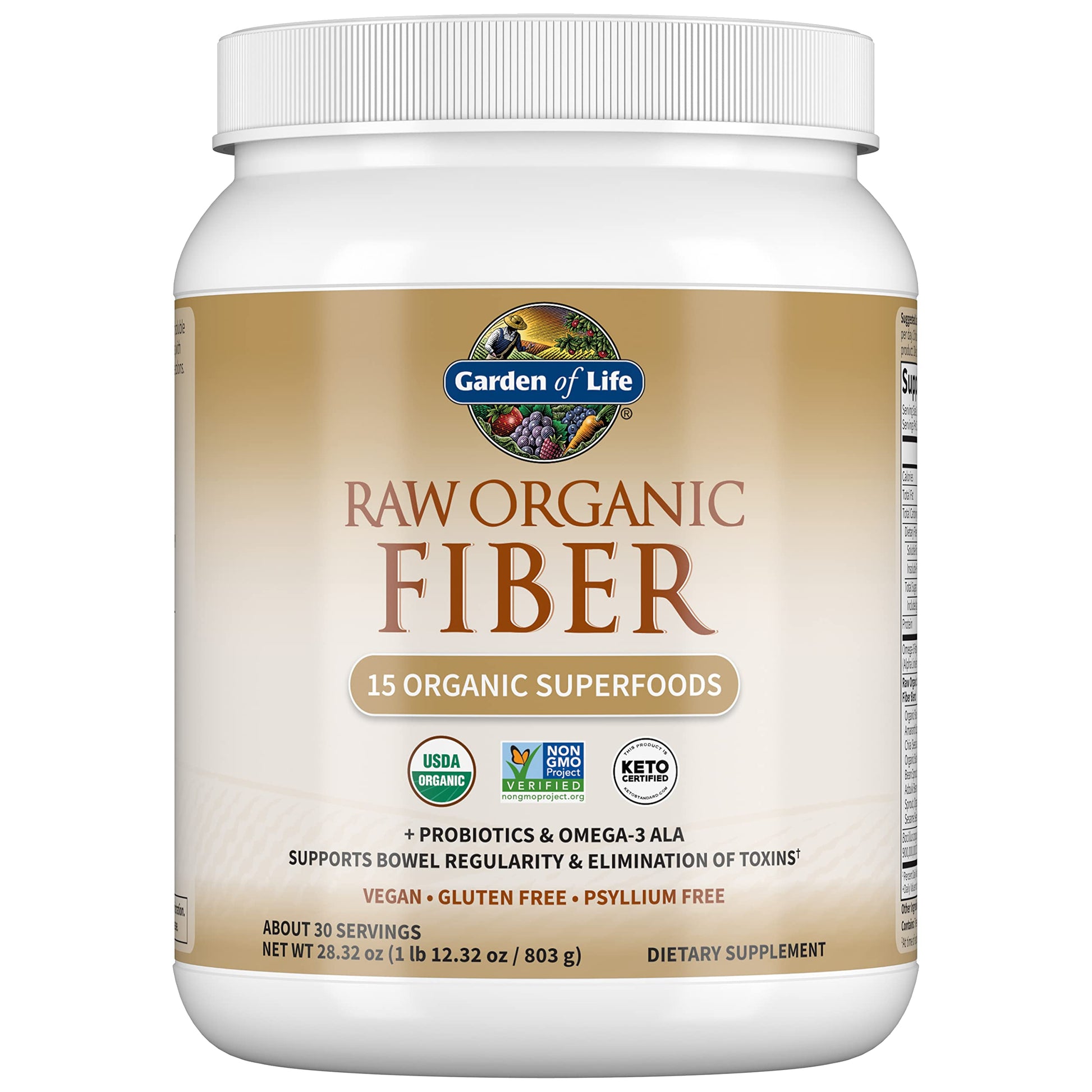 Garden Of Life Raw Organic Superfood Fiber for Constipation Relief, 1.77oz (803g) Powder Garden of Life buy supplements canada