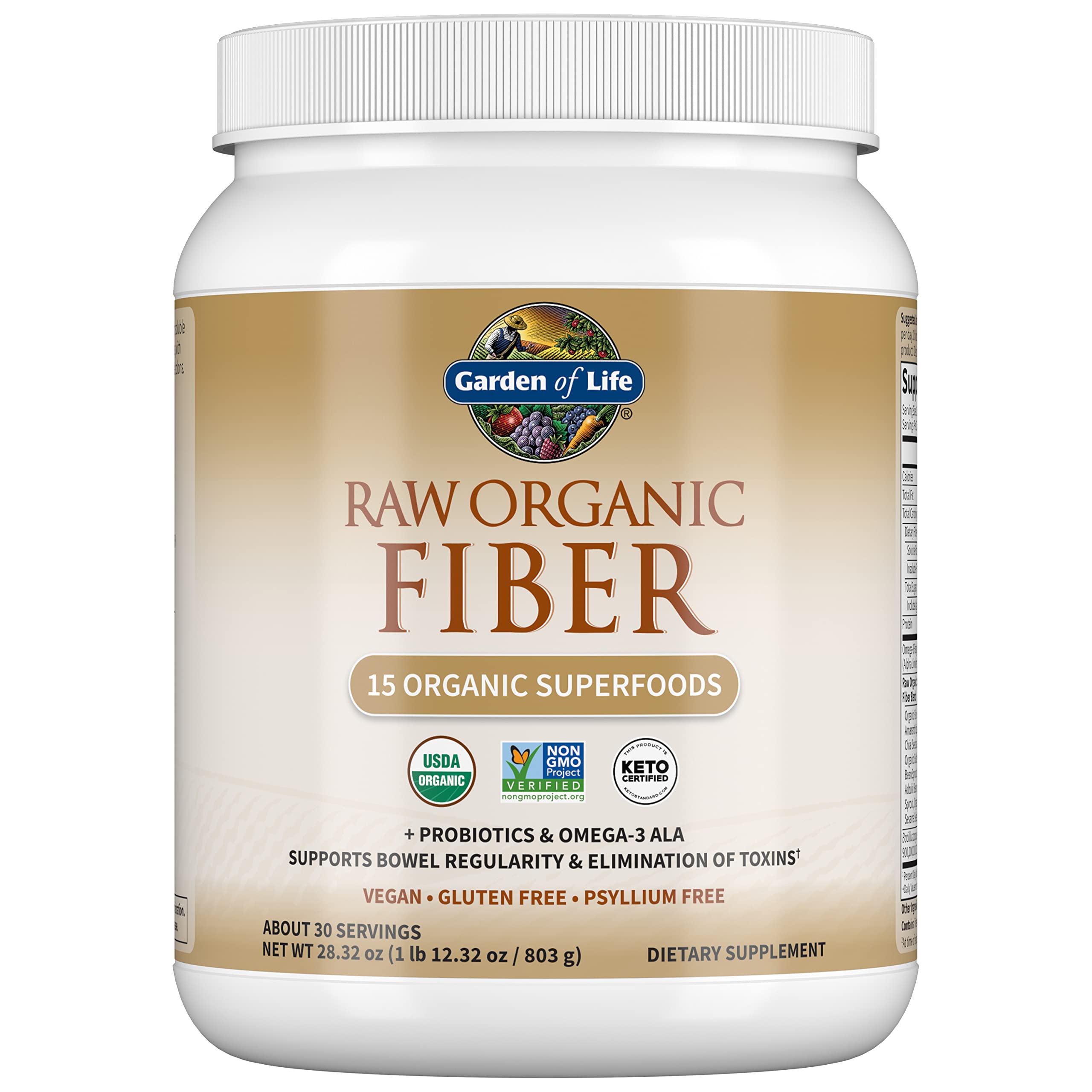 Garden Of Life Raw Organic Superfood Fiber for Constipation Relief, 1.77oz (803g) Powder Garden of Life buy supplements canada