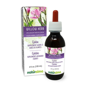 Naturalma Willow herb or Fireweed (Epilobium parviflorum) herb Alcohol-Free Tincture - 4 fl oz Liquid Extract in Drops - Herbal Supplement - Vegan Naturalma buy supplements canada