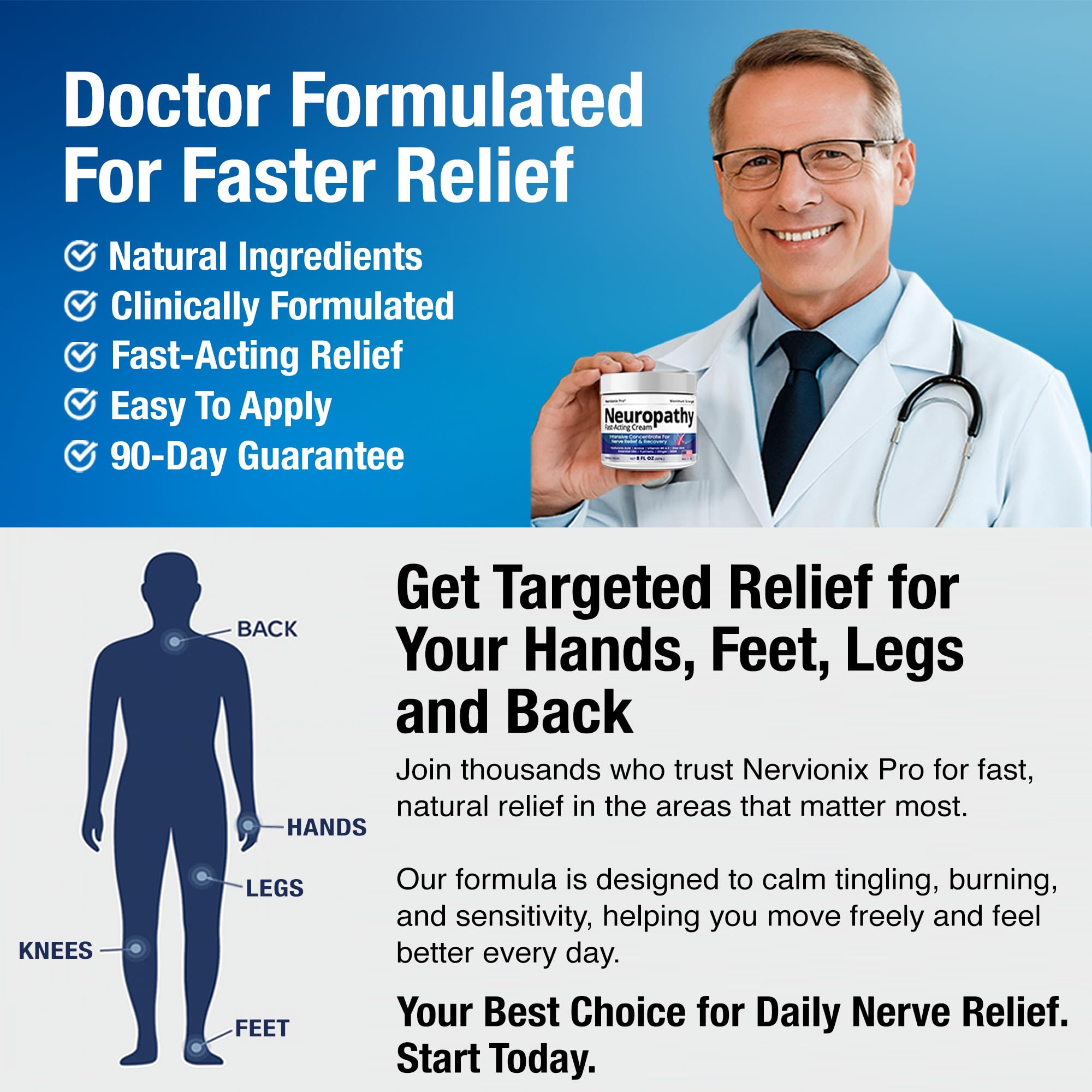 Neuropathy Nerve Relief Cream – Extra Large 8 oz – Maximum Strength for Feet Hands Legs Toes Back – Natural Ingredients Arnica Aloe Vera MSM Vitamins – Fast-Acting Soothing Relief – Super Value 8 oz Nuturna buy supplements canada