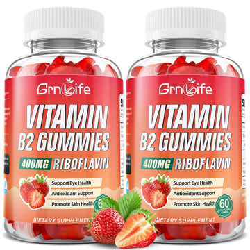 GrnLife 2 Pack Vitamin B2 Gummies, Riboflavin 400mg with Magnesium for Kids & Adults, Migraine Relief & Energy Support GrnLife buy supplements canada