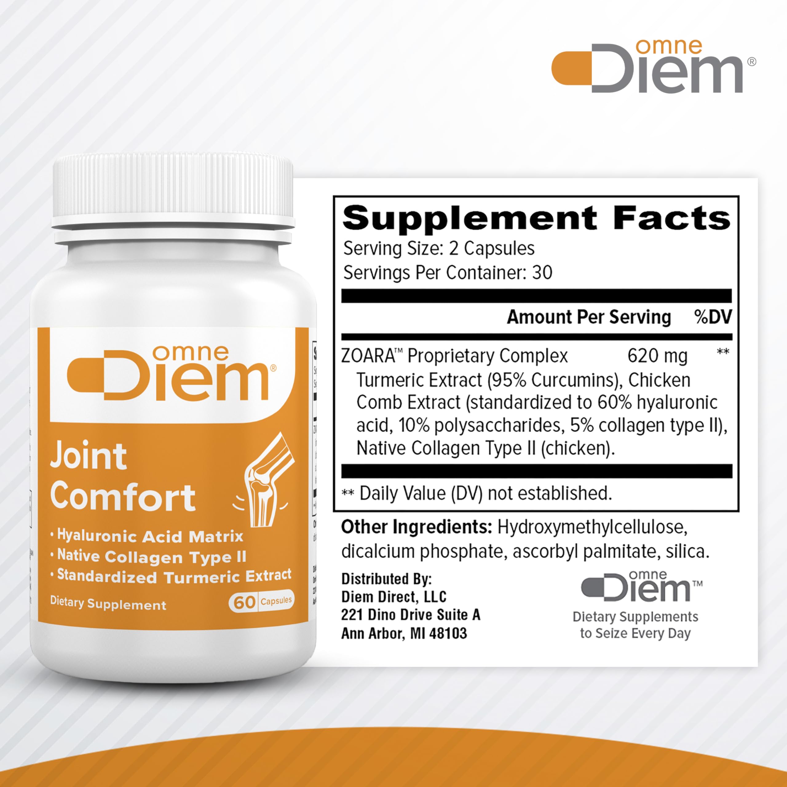 OmneDiem Joint Comfort with ZOARA, 60 Capsules – Dietary Supplement for Comprehensive Joint Care & Comfort Omne Diem buy supplements canada