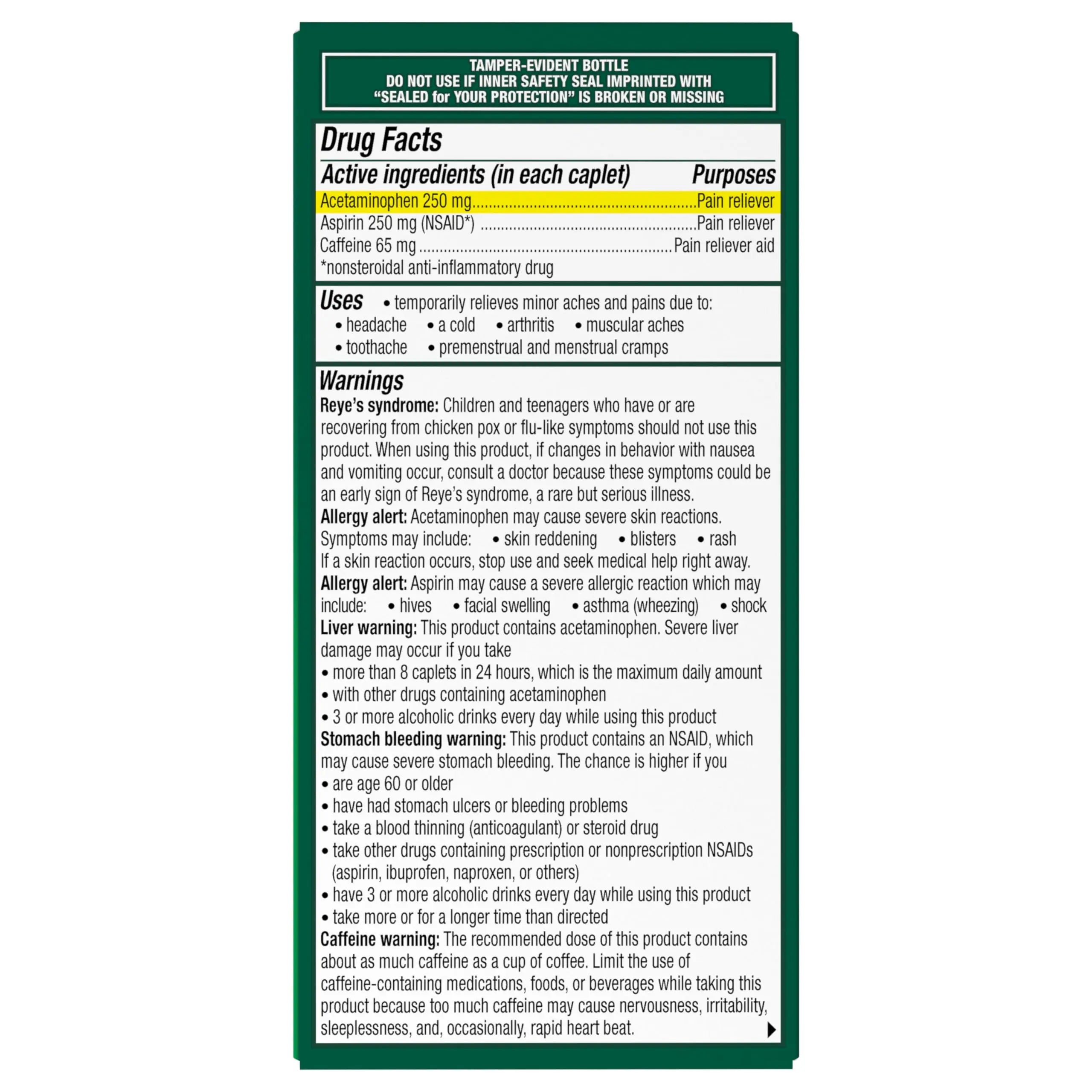 Excedrin Extra Strength Pain Relief Caplets – Headache Relief – 100 Count Excedrin buy supplements canada