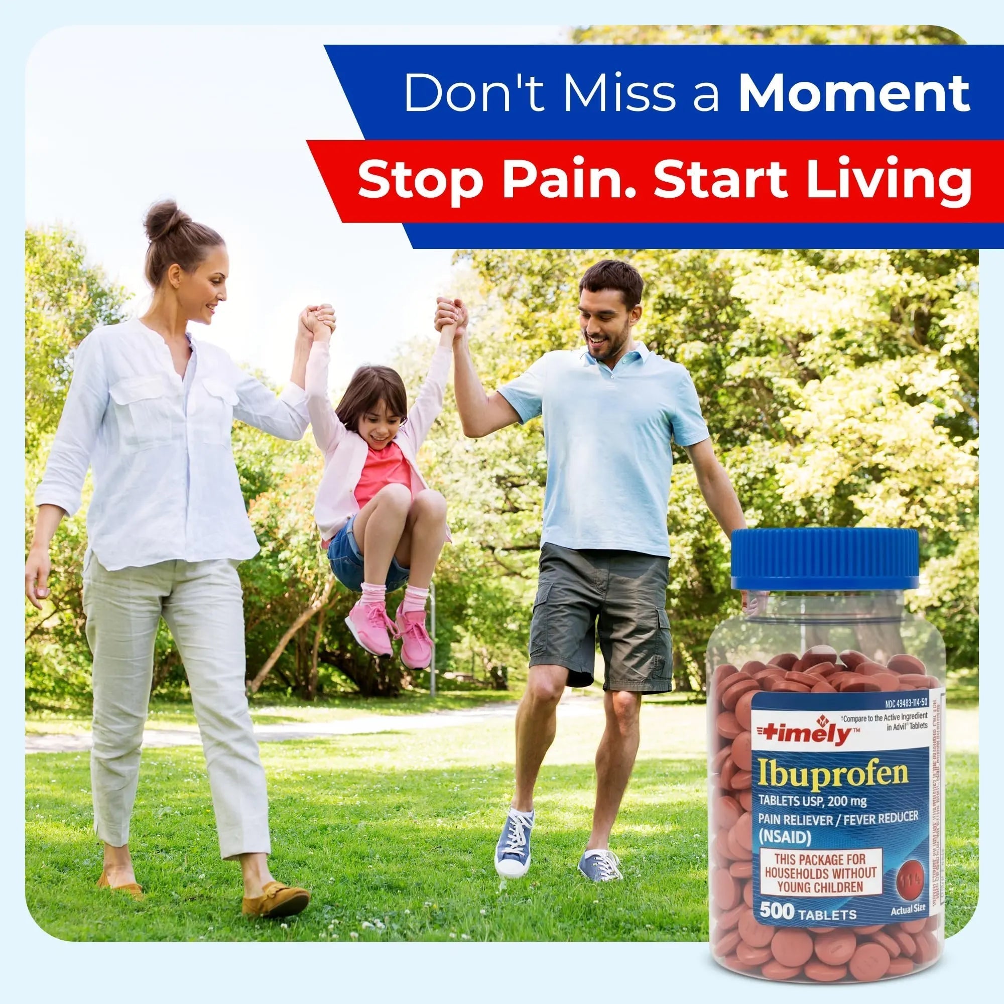 TIME-Cap Labs 500 Tablets Ibuprofen 200mg Coated - Pain Reliever & Fever Reducer (NSAID) for Adults, Helps with Headache, Back Pain, Muscle Aches, Toothaches, Menstrual Cramps & Minor Arthritis Pain TIME-CAP LABS, INC. buy supplements canada