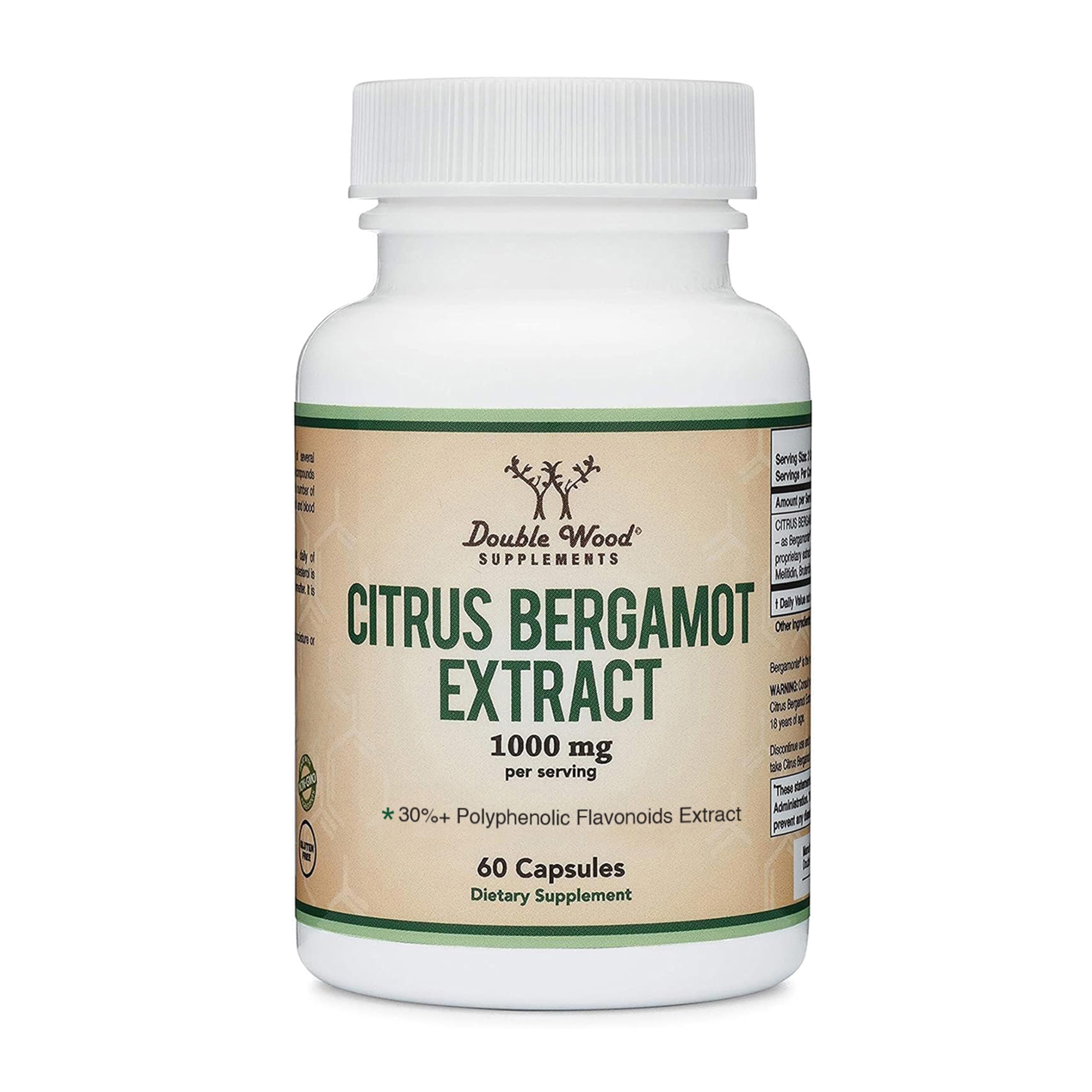 Citrus Bergamot Supplement, 1000mg, 60 Capsules - Supports Healthy Cholesterol & Triglyceride Levels - 1,000mg Servings Double Wood Supplements buy supplements canada