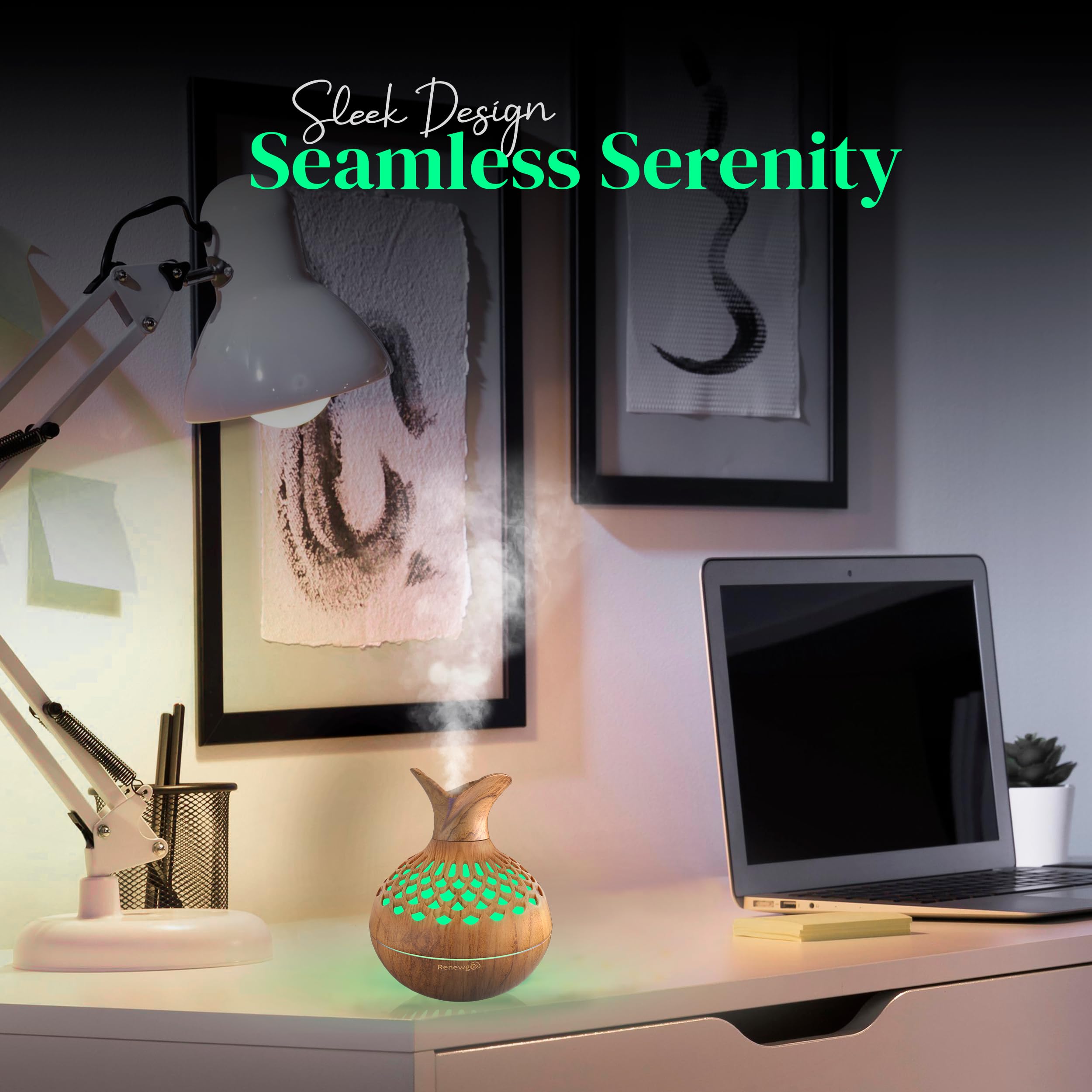 Aroma Diffuser for Essential Oils, Ultrasonic Aromatherapy Flower Oil Diffuser, Modern Cool Mist Renewgoo buy supplements canada