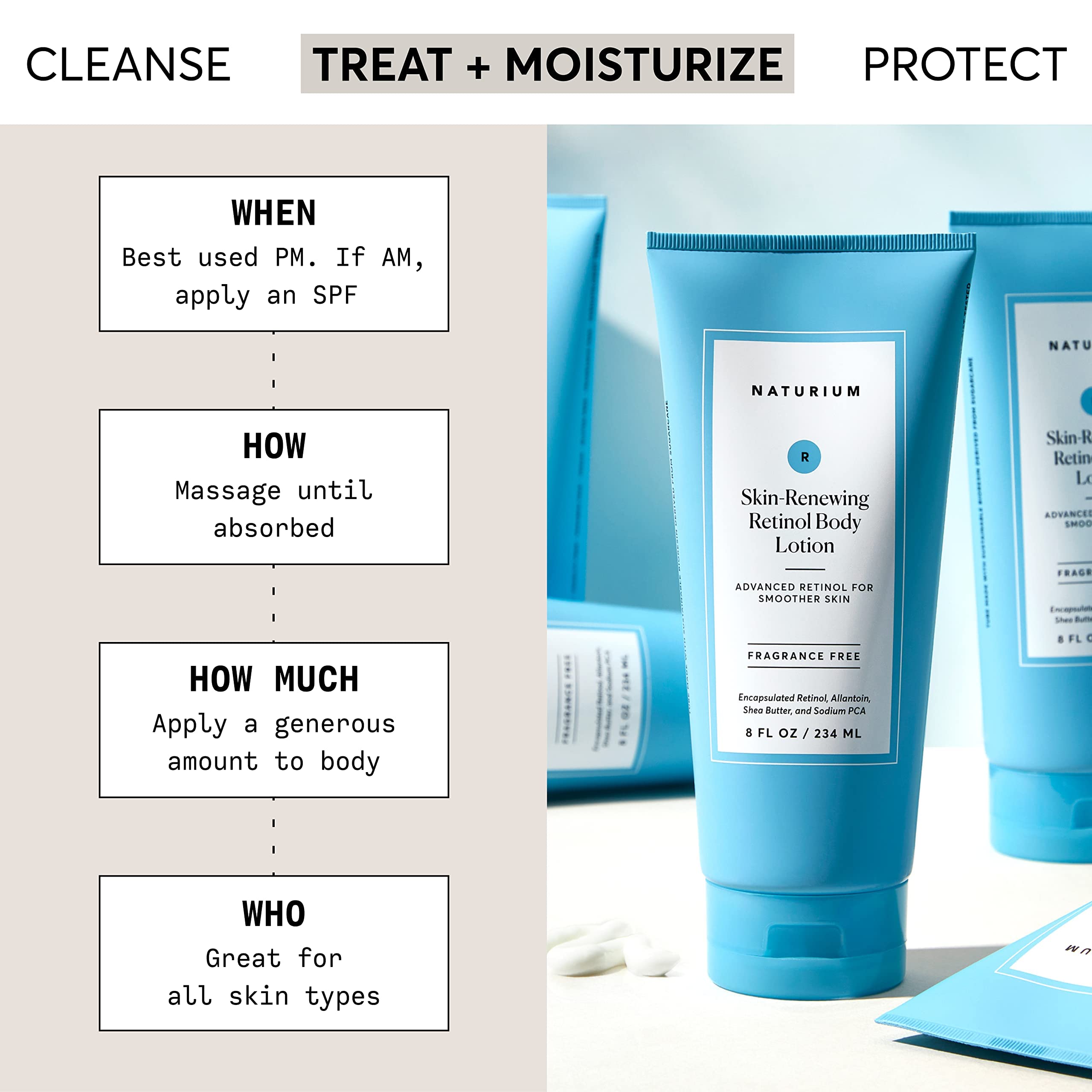 Naturium Skin-Renewing Retinol Body Lotion, Advanced Firming Anti-Aging Skin Care, with Encapsulated Retinol & Shea Butter, 8 oz Naturium buy supplements canada