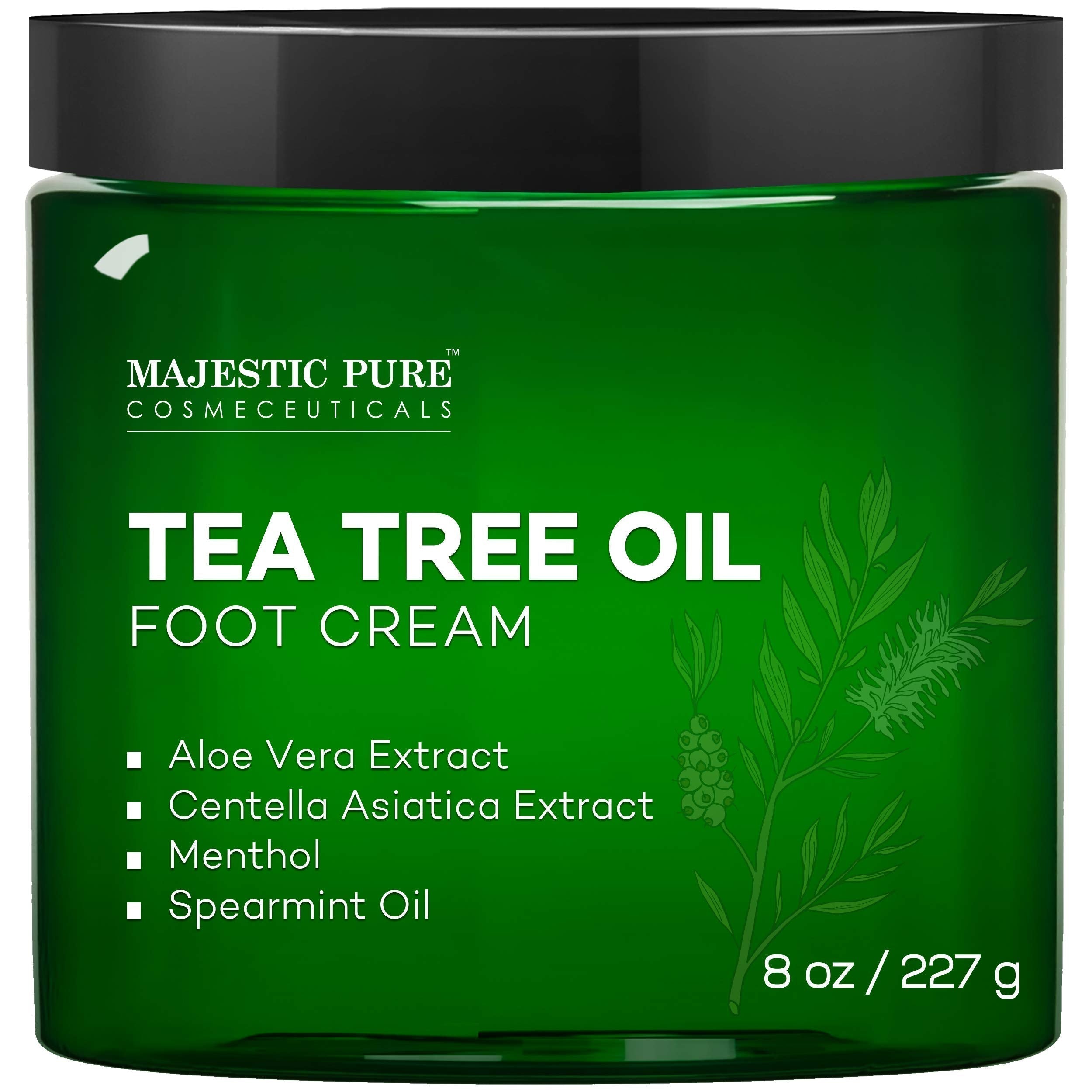 MAJESTIC PURE Athletes Foot Cream with Tea Tree Oil, Aloe & Spearmint - Hydrates MAJESTIC PURE buy supplements canada