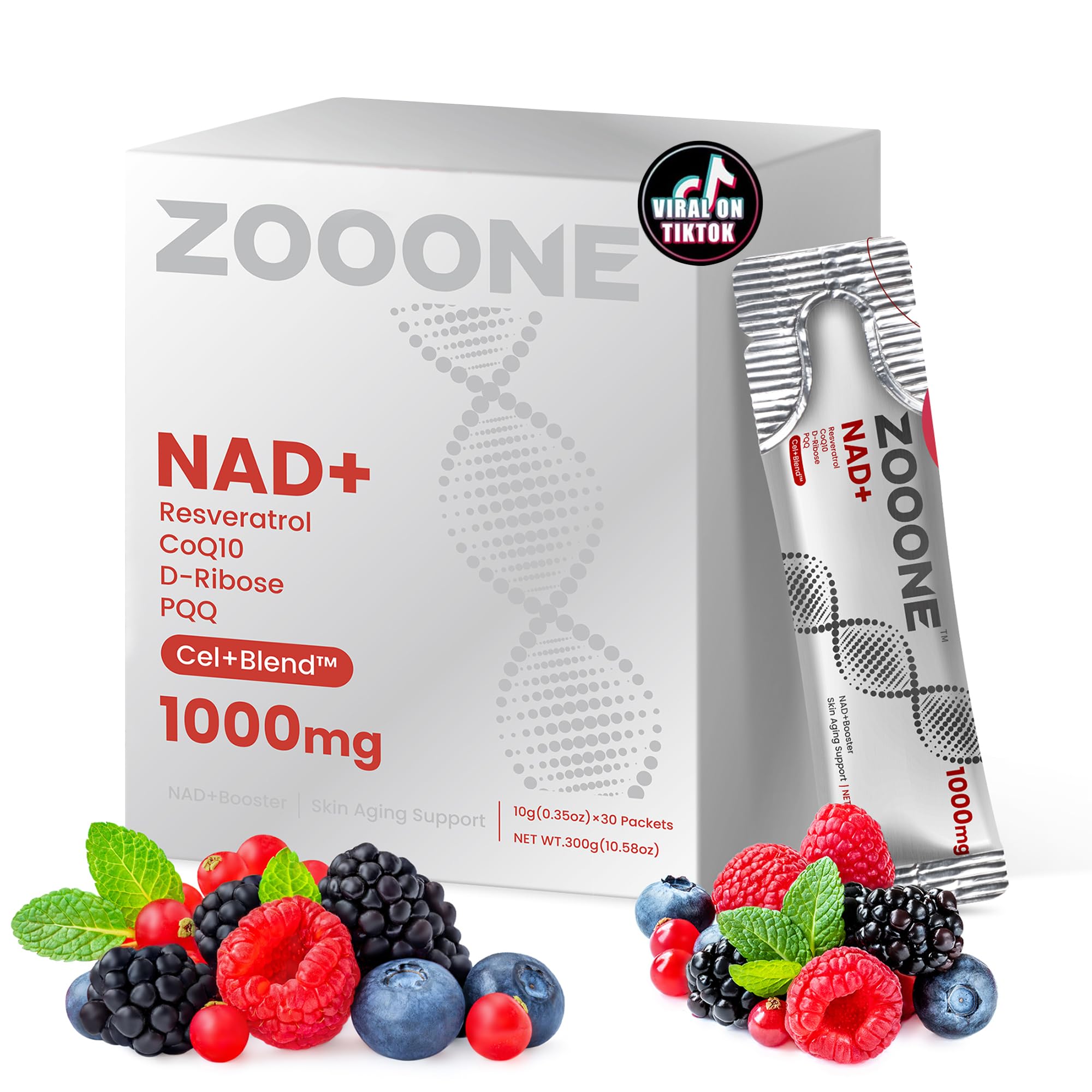 zooone- NAD+ Supplement 30pcs, Premium Nicotinamide Riboside & Resveratrol, DNA Repair & Healthy Aging， Advanced NAD Supplement for Men & Women, Boosts Cellular Energy. zooone buy supplements canada
