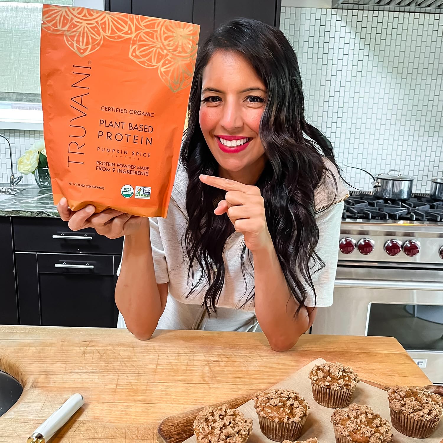Truvani Organic Vegan Protein Powder Pumpkin Spice - 20g of Plant Based Protein Truvani buy supplements canada