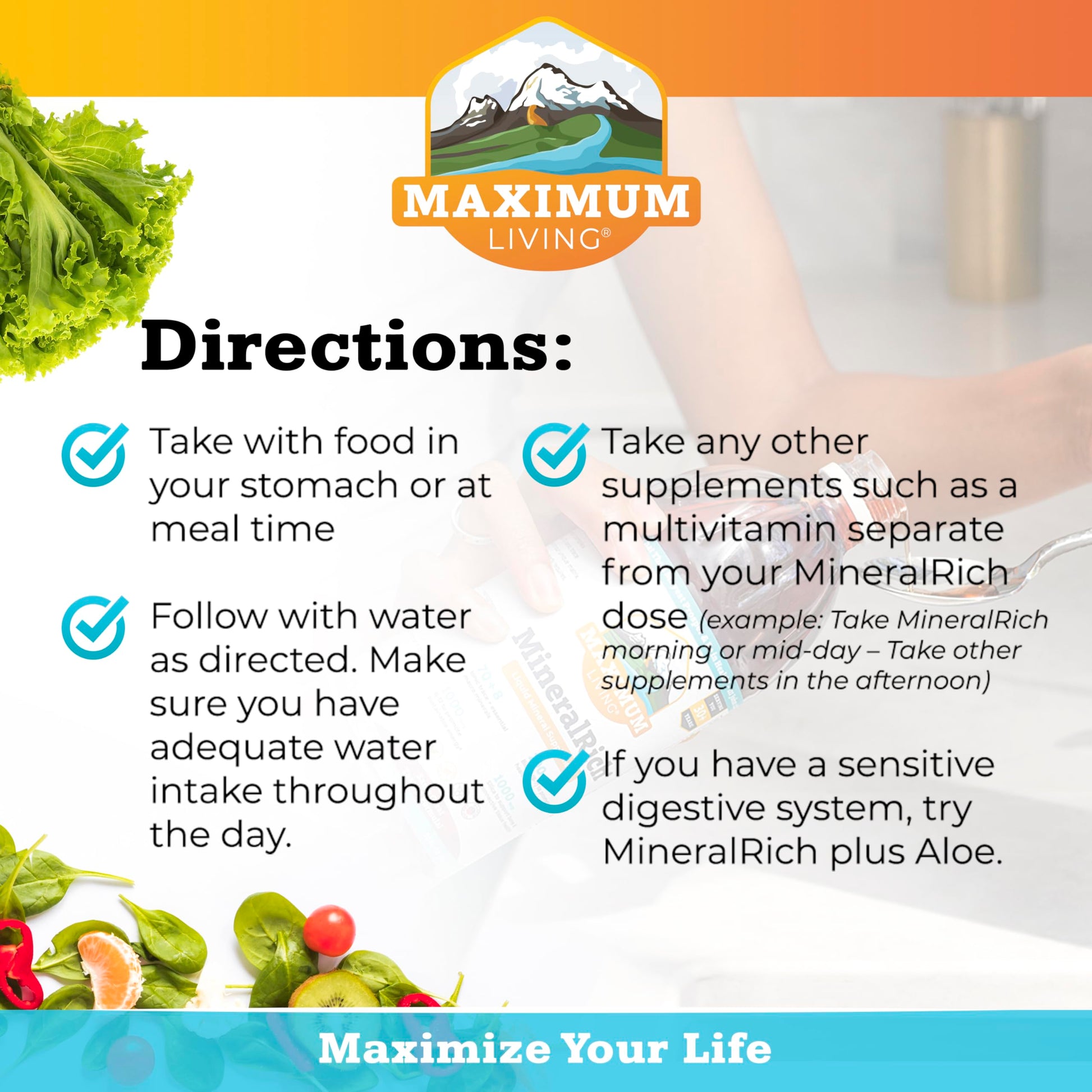 Maximum Living MineralRich Minerals Supplement with Aloe - Liquid Blend of Vitamins and Trace Minerals - 32 oz Maximum Living buy supplements canada