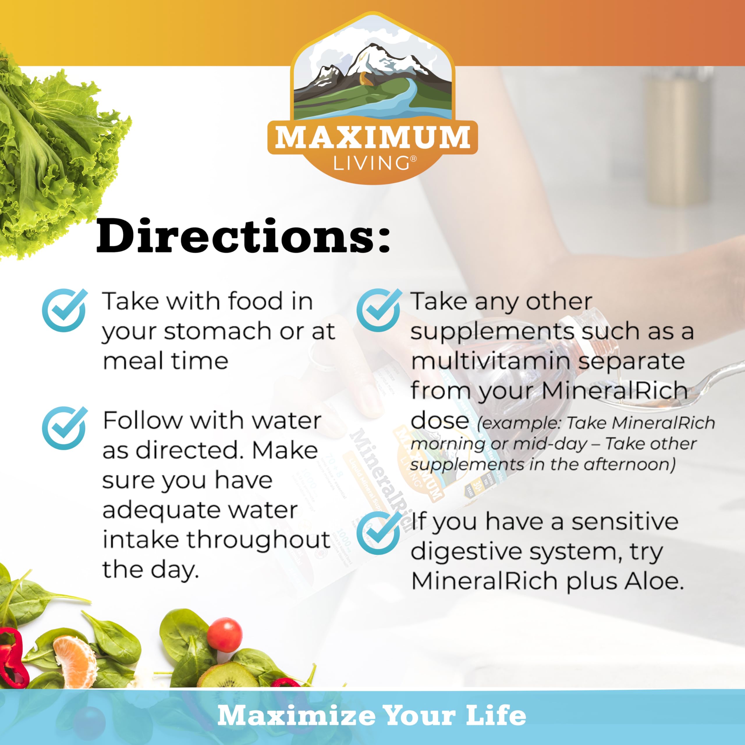 Maximum Living MineralRich Minerals Supplement with Aloe - Liquid Blend of Vitamins and Trace Minerals - 32 oz Maximum Living buy supplements canada
