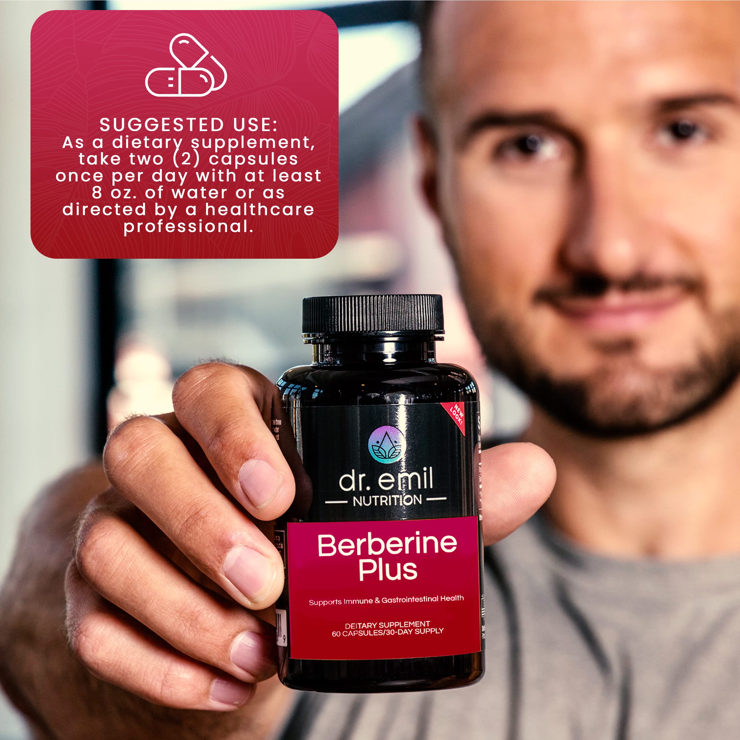 Dr. Emil Berberine 500mg Capsules - Berberine Supplement with Cinnamon, MTC Oil & Milk DR EMIL NUTRITION buy supplements canada