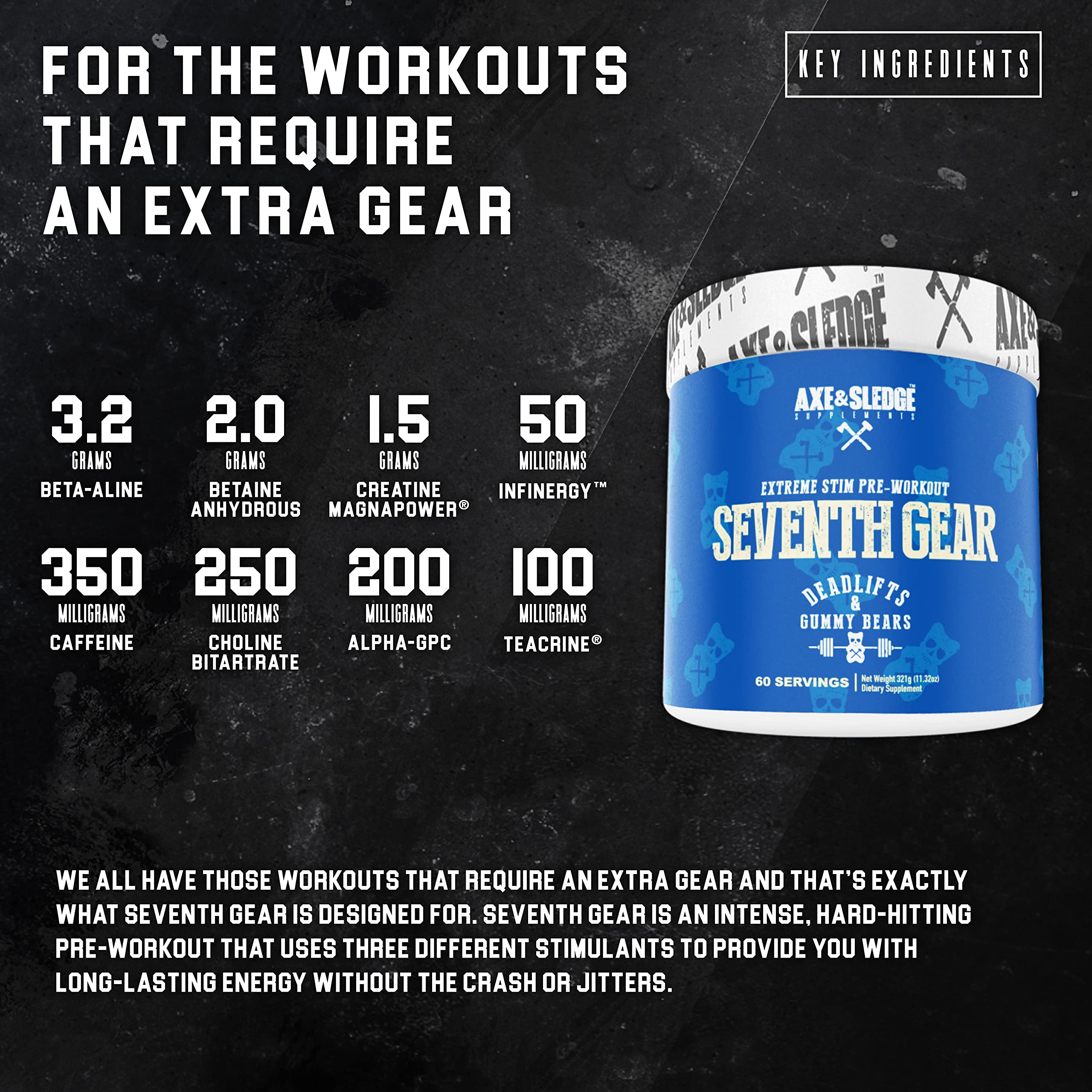 Axe & Sledge Supplements Seventh Gear Extreme Stimulant-Based Pre-Workout Axe & Sledge buy supplements canada