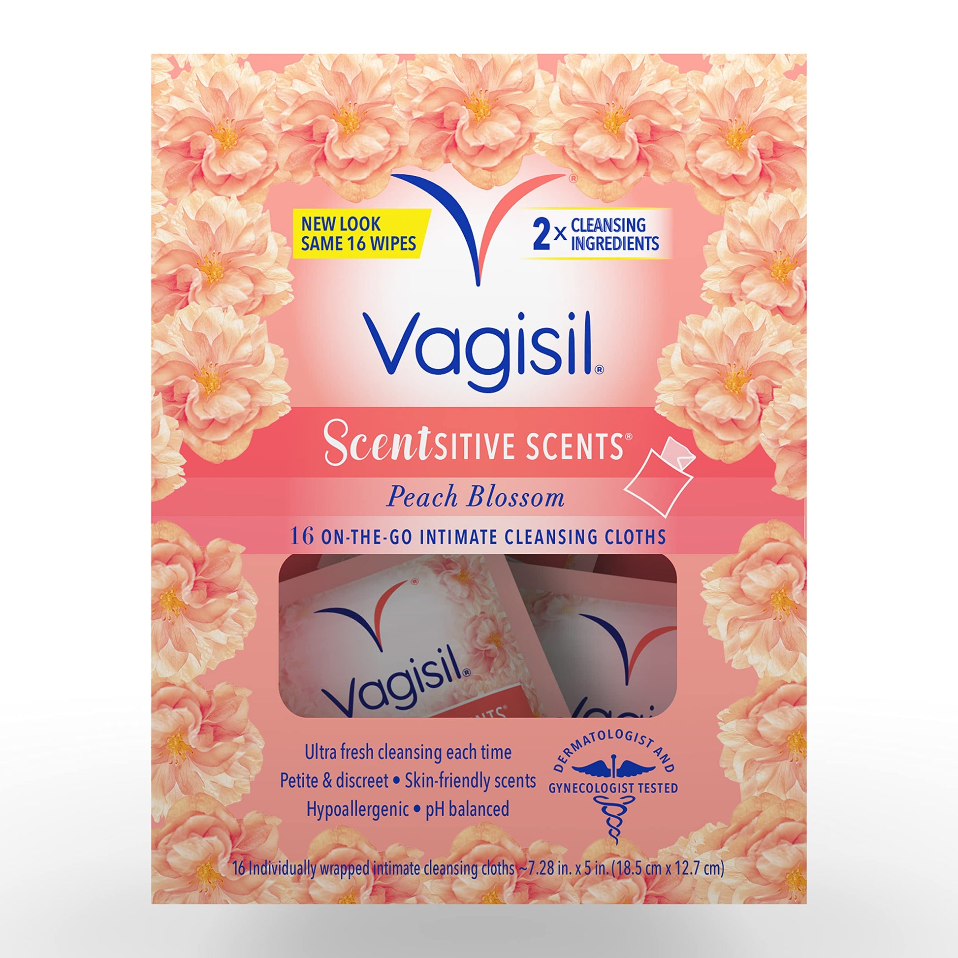 Vagisil Scentsitive Scents On-The-Go Feminine Cleansing Wipes, pH Balanced, Peach Blossom Vagisil buy supplements canada