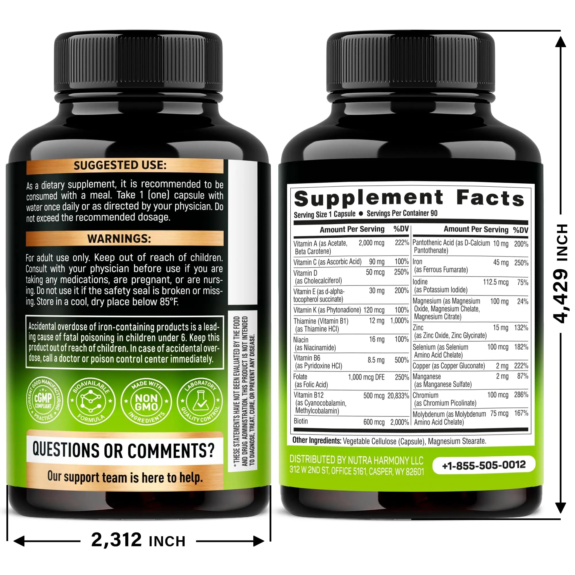 Bariatric Multivitamin Capsules & Biotin with Silicon Softgels NUTRAHARMONY buy supplements canada
