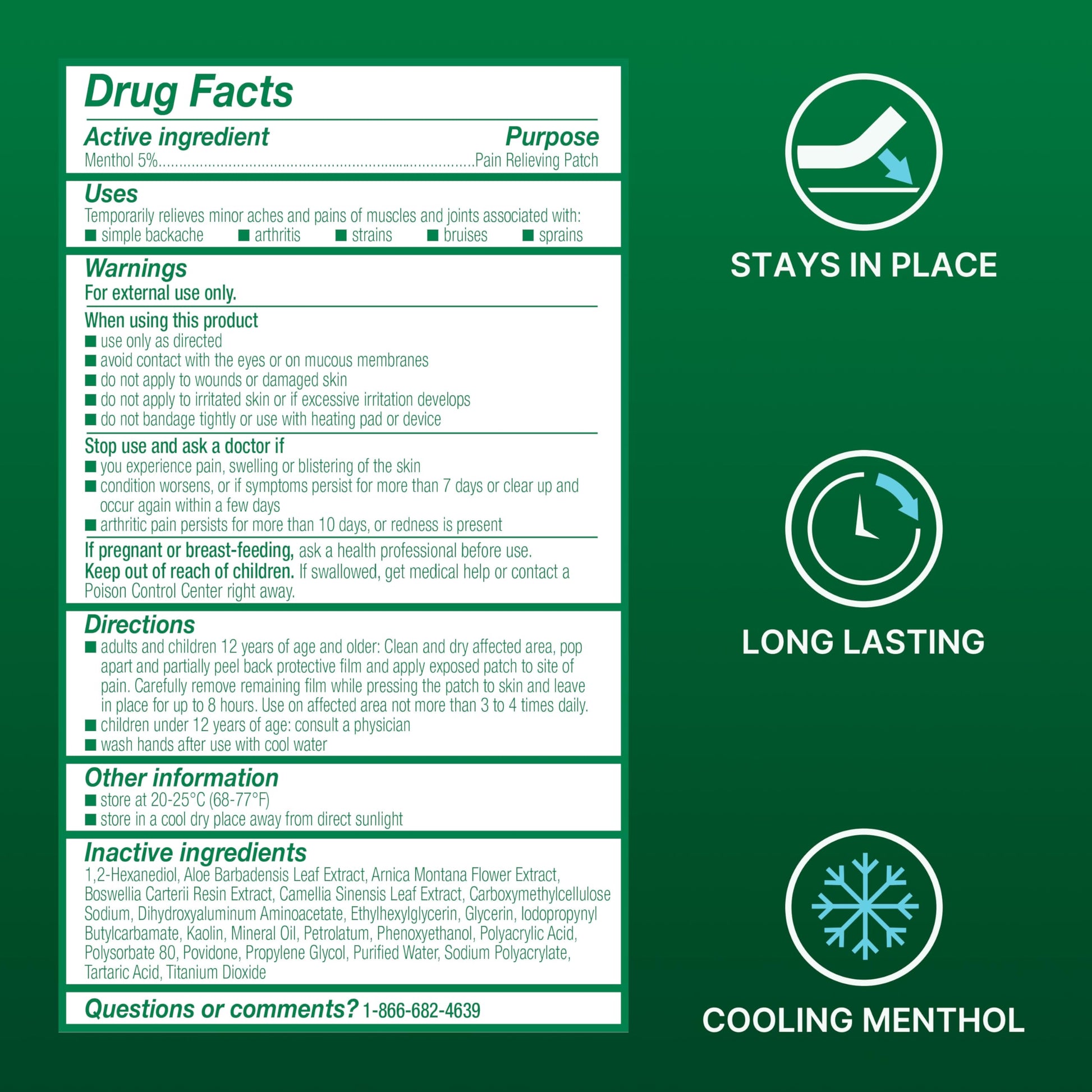 Biofreeze XL Pain Relief Patches, Menthol Pain Patches for Lower Back, Neck, Knee, & Shoulder, Comfortable & Flexible Fabric Stays in Place, 4 ct Biofreeze buy supplements canada