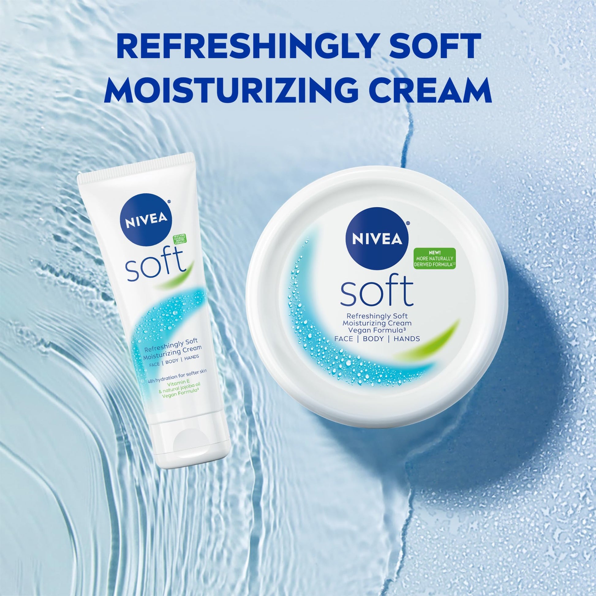 NIVEA Soft Refreshingly Soft Moisturizing Cream, Lightweight Body Moisturizer for Face, Body and Hands, Body Cream Enriched NIVEA buy supplements canada