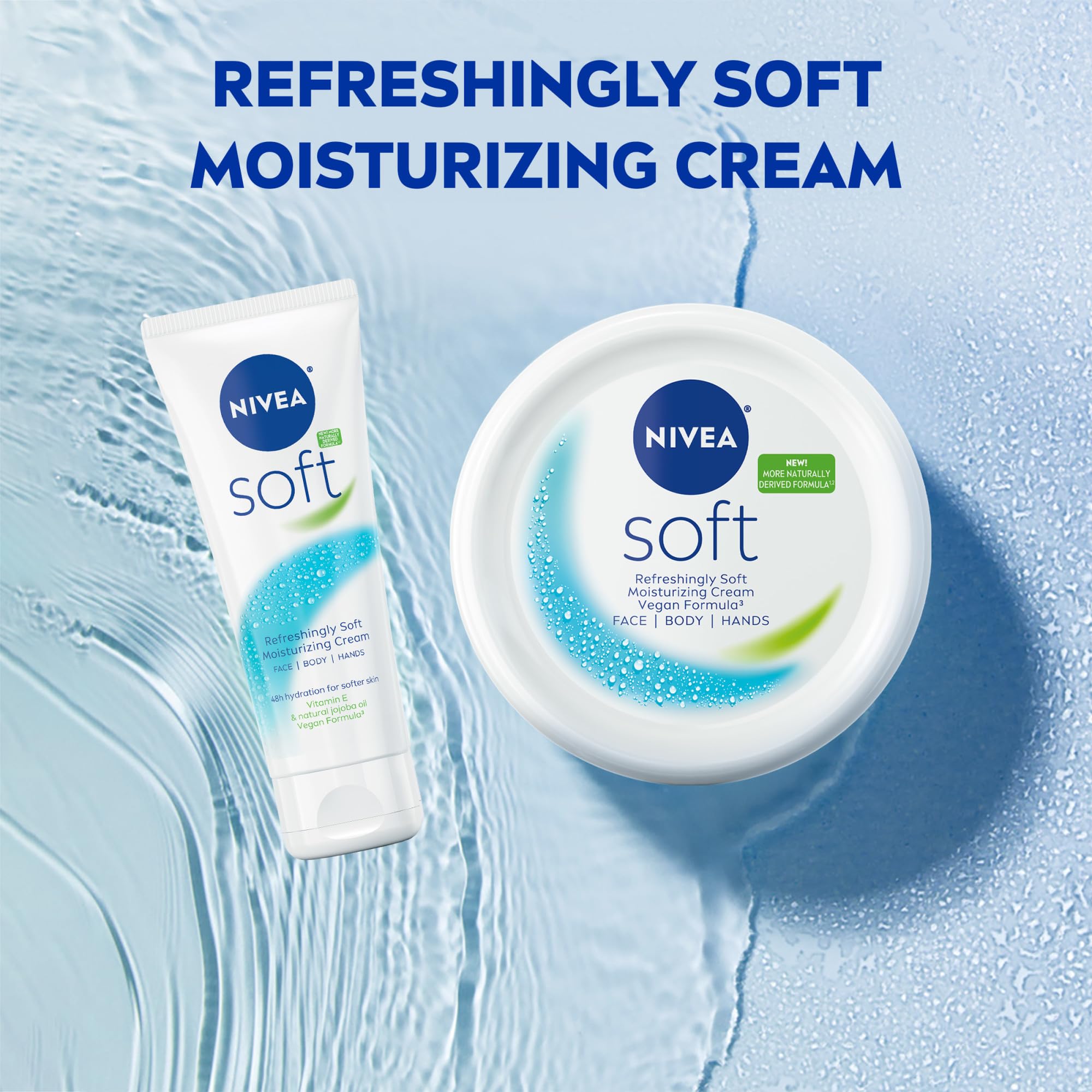 NIVEA Soft Refreshingly Soft Moisturizing Cream, Lightweight Body Moisturizer for Face, Body and Hands, Body Cream Enriched NIVEA buy supplements canada