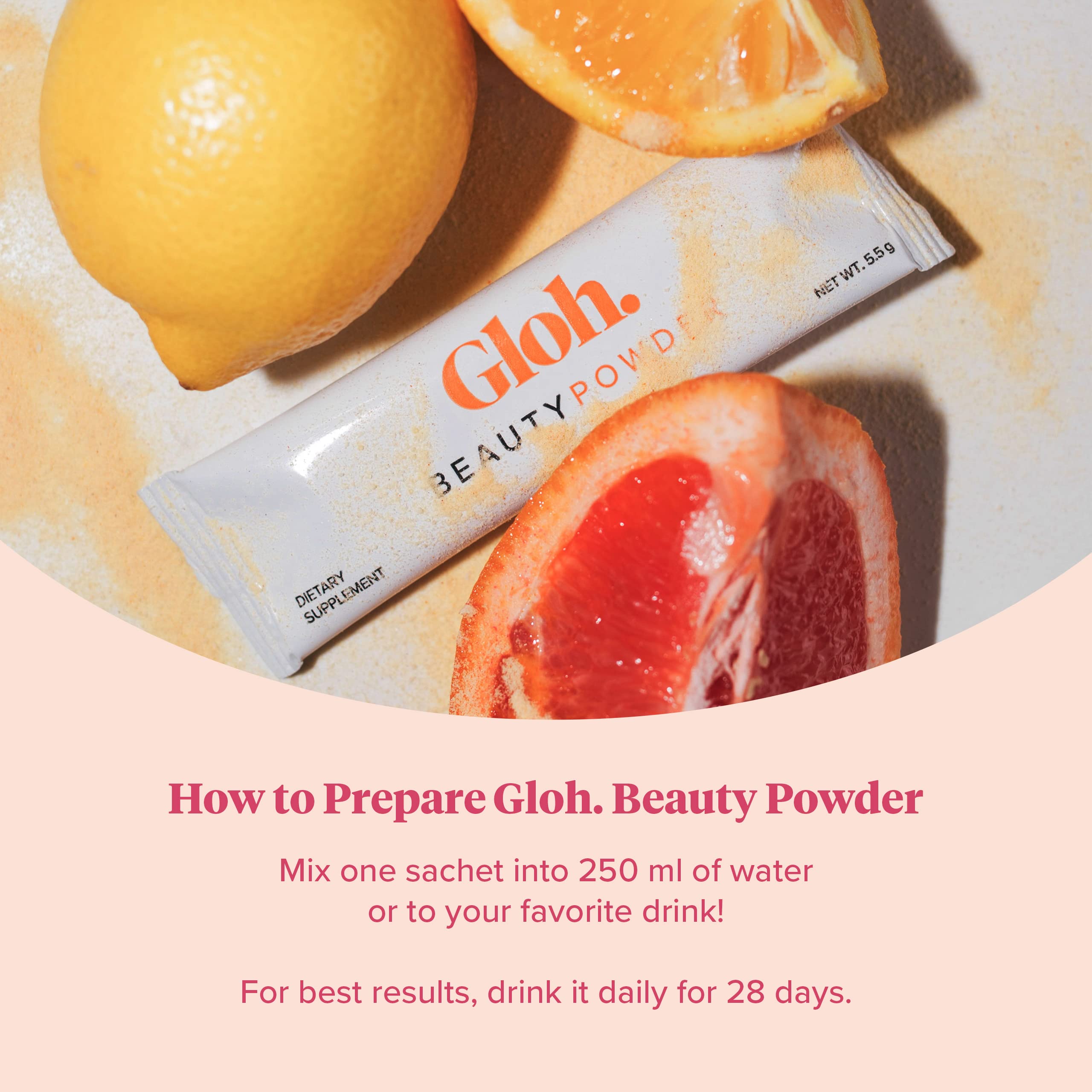 Gloh. Marine Collagen Powder for Women - Peach Flavor Collagen Supplements for Women with Hyaluronic Acid, Vitamin A, B2, B6 Gloh. buy supplements canada