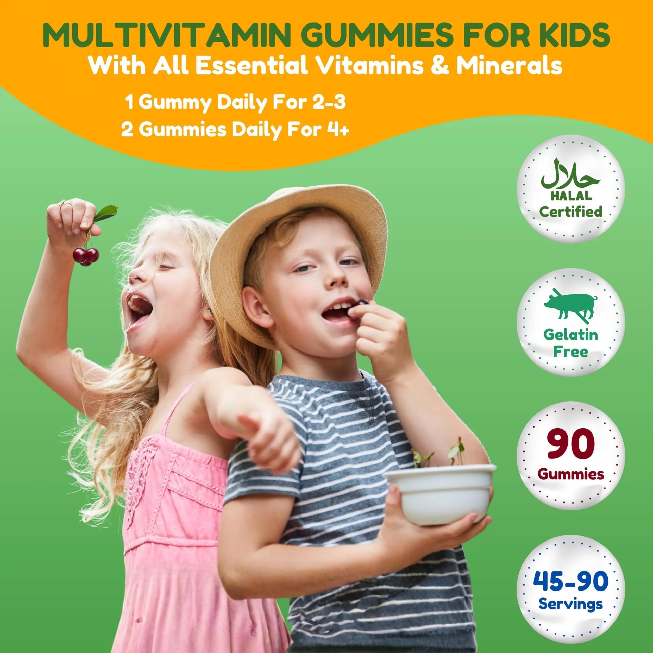 SHIFAA NUTRITION Halal Kids Multivitamin Gummies, 45-90 Days Supply, with All Essential Kids Vitamins SHIFAA NUTRITION buy supplements canada