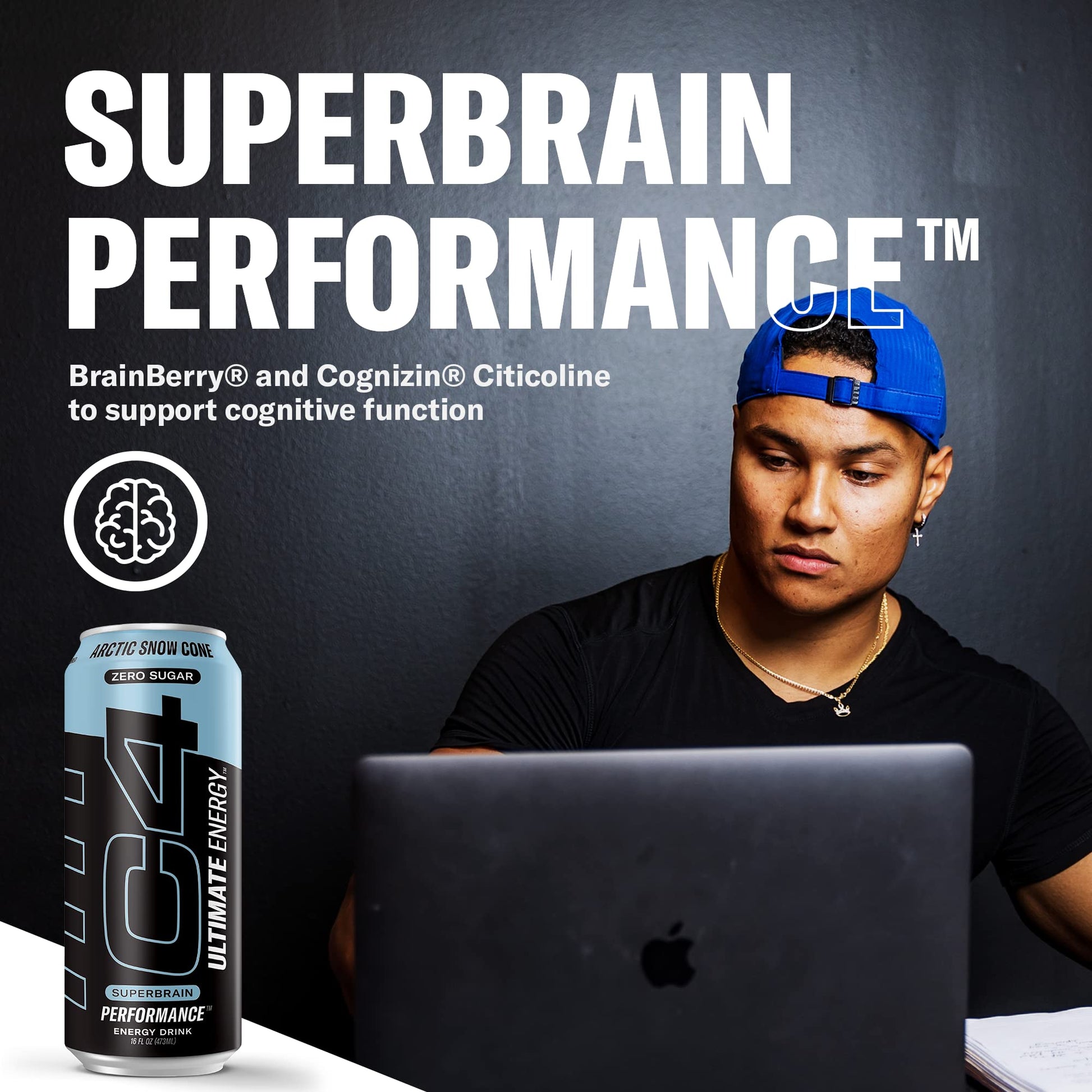 C4 Ultimate Sugar Free Energy Drink 16oz (Pack of 24) | Arctic Snow Cone | Pre Workout Cellucor buy supplements canada