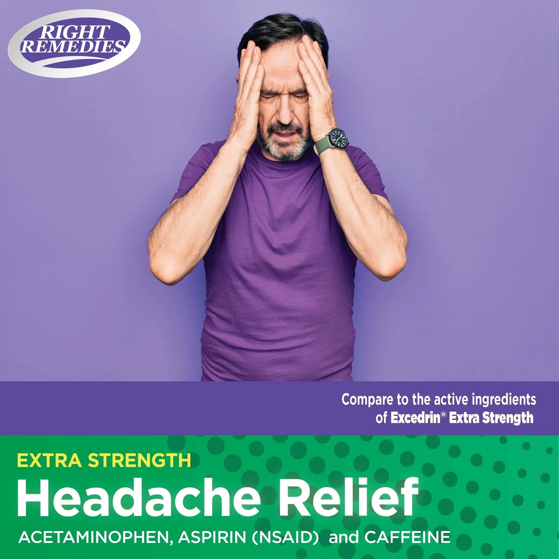 RIGHT REMEDIES Extra Strength Headache Relief with Acetaminophen, Aspirin (NSAID) & Caffeine, (300 caplets), Back & Body Pain Relief, Compare to The Active Ingredients in Excedrin® Extra Strength RIGHT REMEDIES buy supplements canada