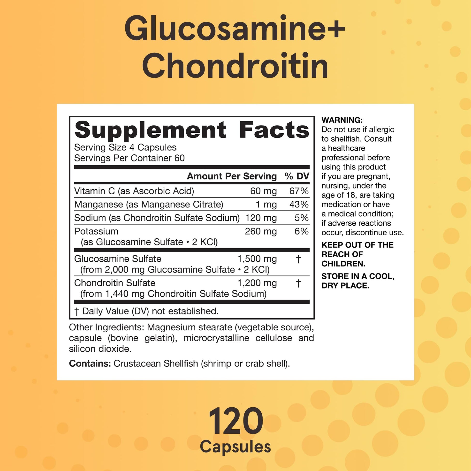 Jarrow Formulas Glucosamine + Chondroitin - 240 Capsules - Nutrient Support - Dietary Supplement for Joint Health - with Vitamin C & Manganese - 60 Servings Jarrow Formulas buy supplements canada