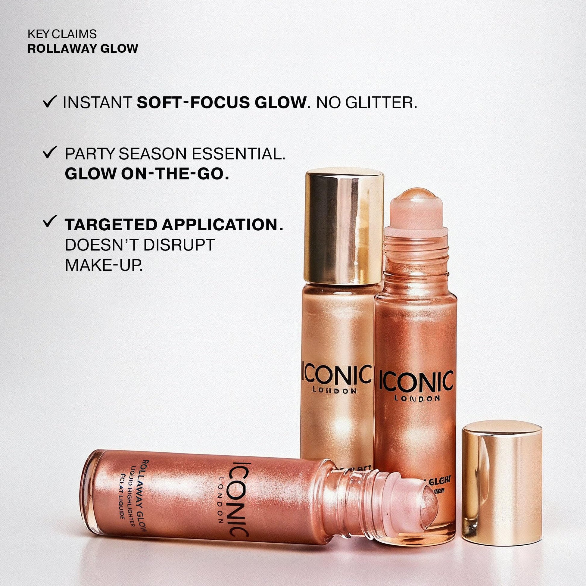 ICONIC LONDON Rollaway Glow | Liquid Highlighter for a Radiant Glow, Cruelty-Free, Vegan Makeup (Champagne Chic) 0.27 Fl oz ICONIC LONDON buy supplements canada