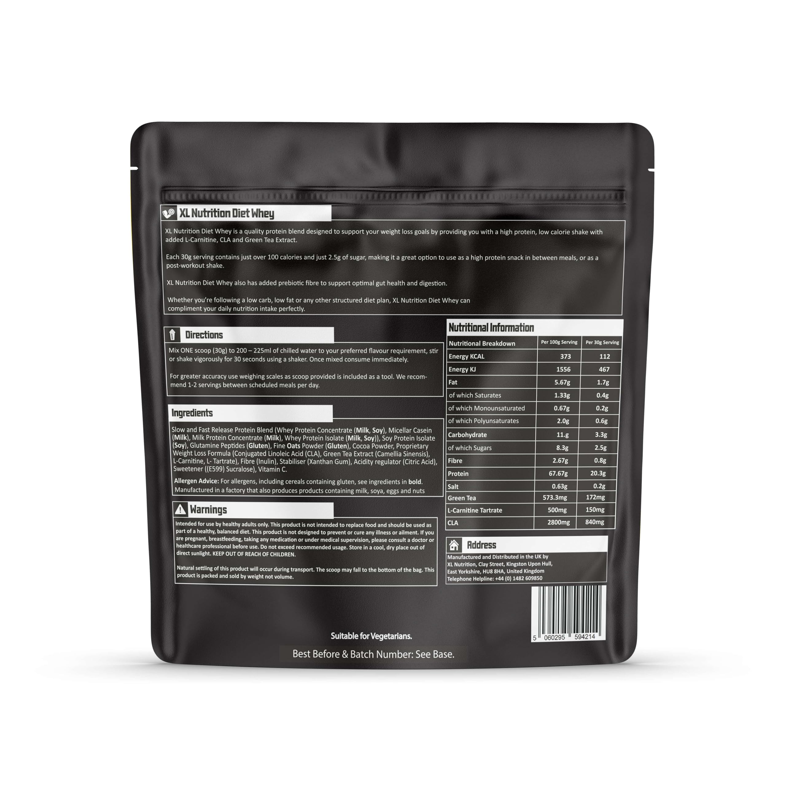 XL Nutrition Xtra Diet Whey Protein | 112 Calories | with Added L Carnitine and Green Tea Extract XL Nutrition buy supplements canada