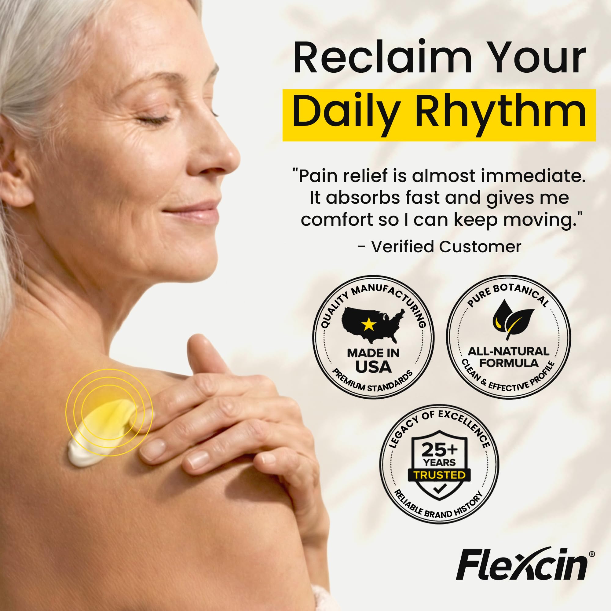 Flexcin Motion Lotion with CM8 - Joint & Muscle Therapy Cream for Back, Neck, Knee, Hand, Foot - Fast Absorbing with DMSO, Emu Oil, Aloe Vera - Non-Greasy 4oz Jar Flexcin buy supplements canada